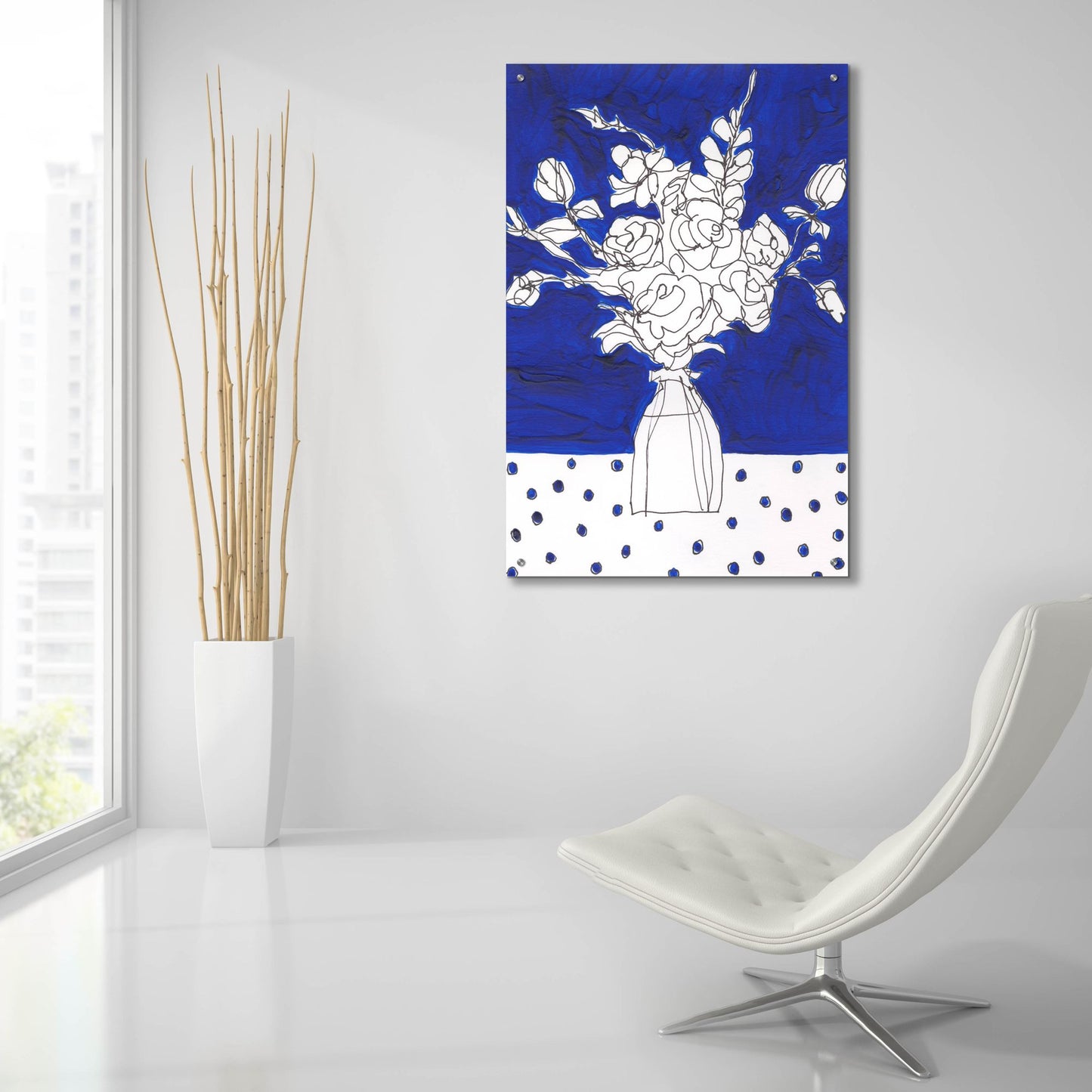 Epic Art 'Floral Jardiniere II' by Regina Moore, Acrylic Glass Wall Art,24x36