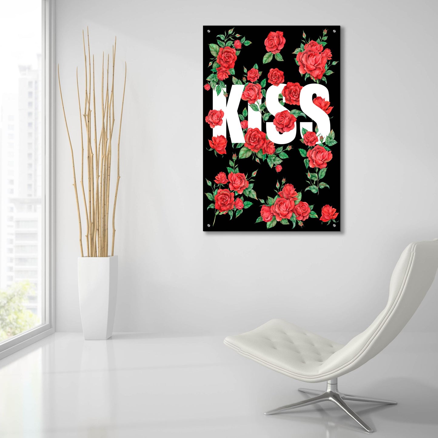 Epic Art 'Love Kiss I' by Regina Moore, Acrylic Glass Wall Art,24x36