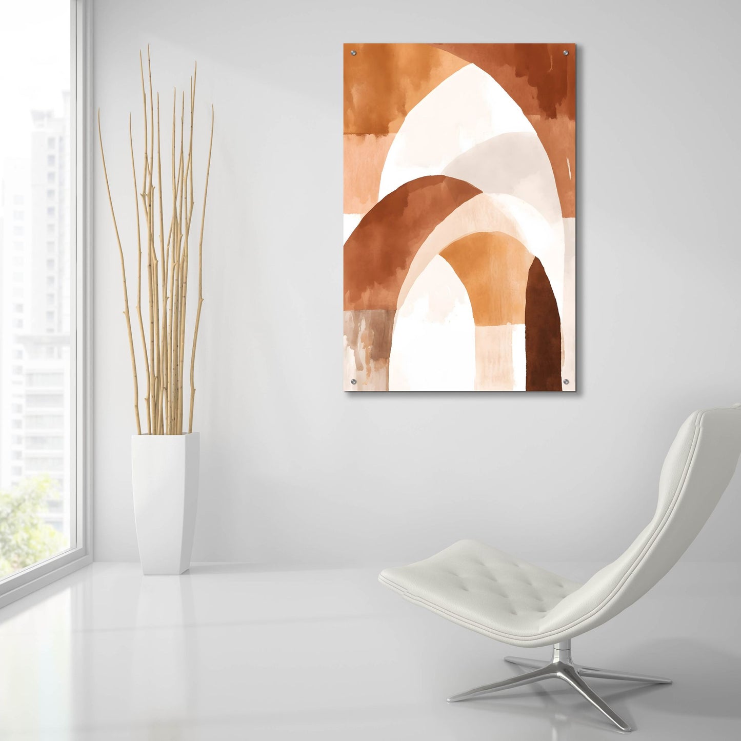 Epic Art 'Mid Century 4' by Petals Prints Design, Acrylic Glass Wall Art,24x36