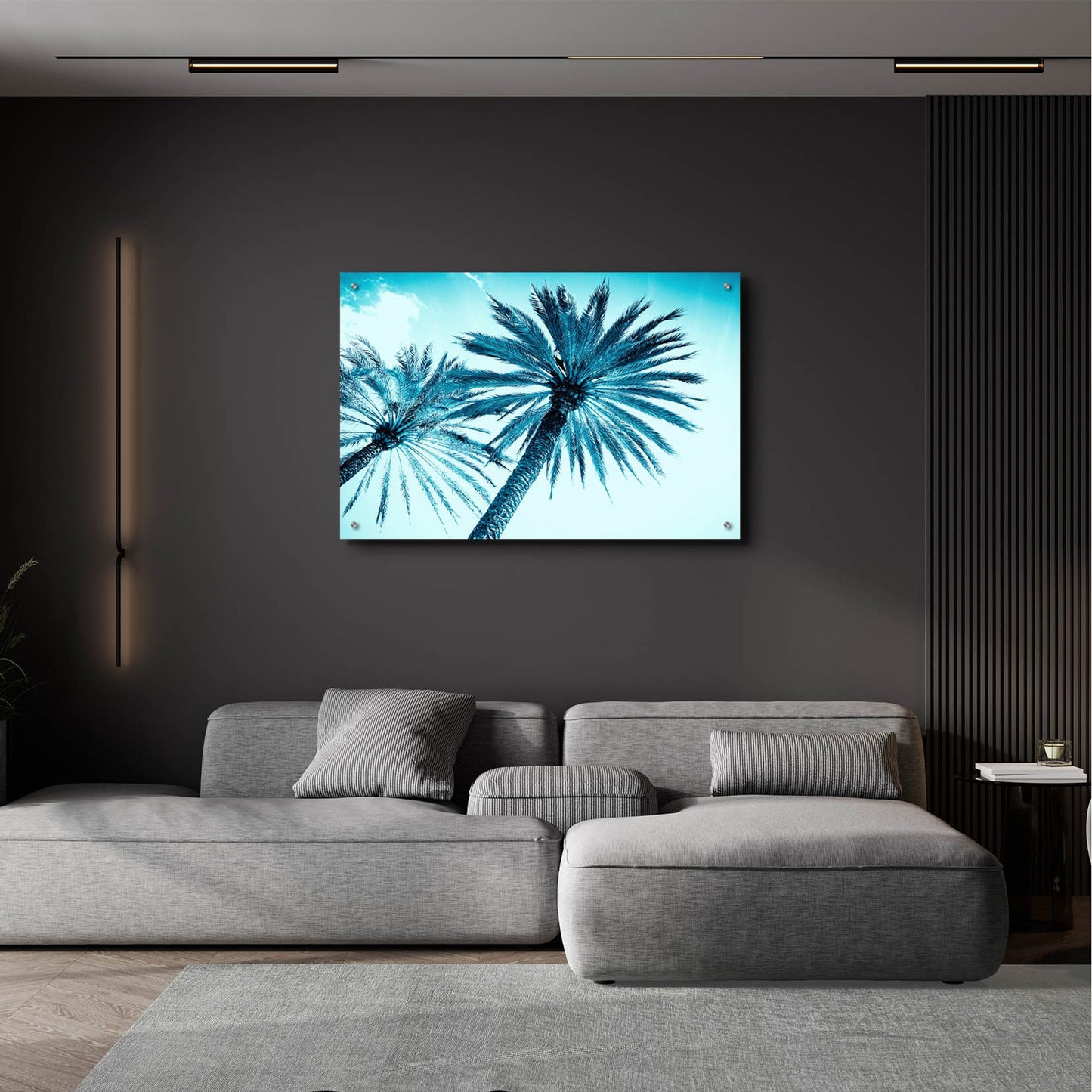 Epic Art 'Chic Palms' by Tai Prints, Acrylic Glass Wall Art,36x24