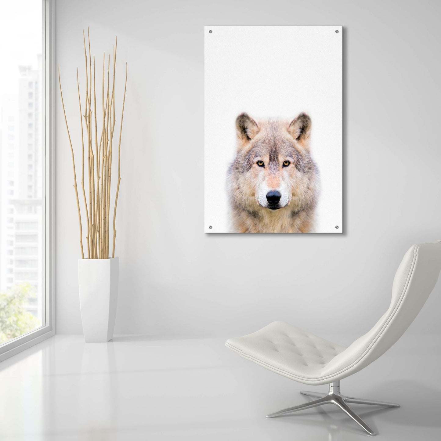 Epic Art 'Wolf' by Tai Prints, Acrylic Glass Wall Art,24x36
