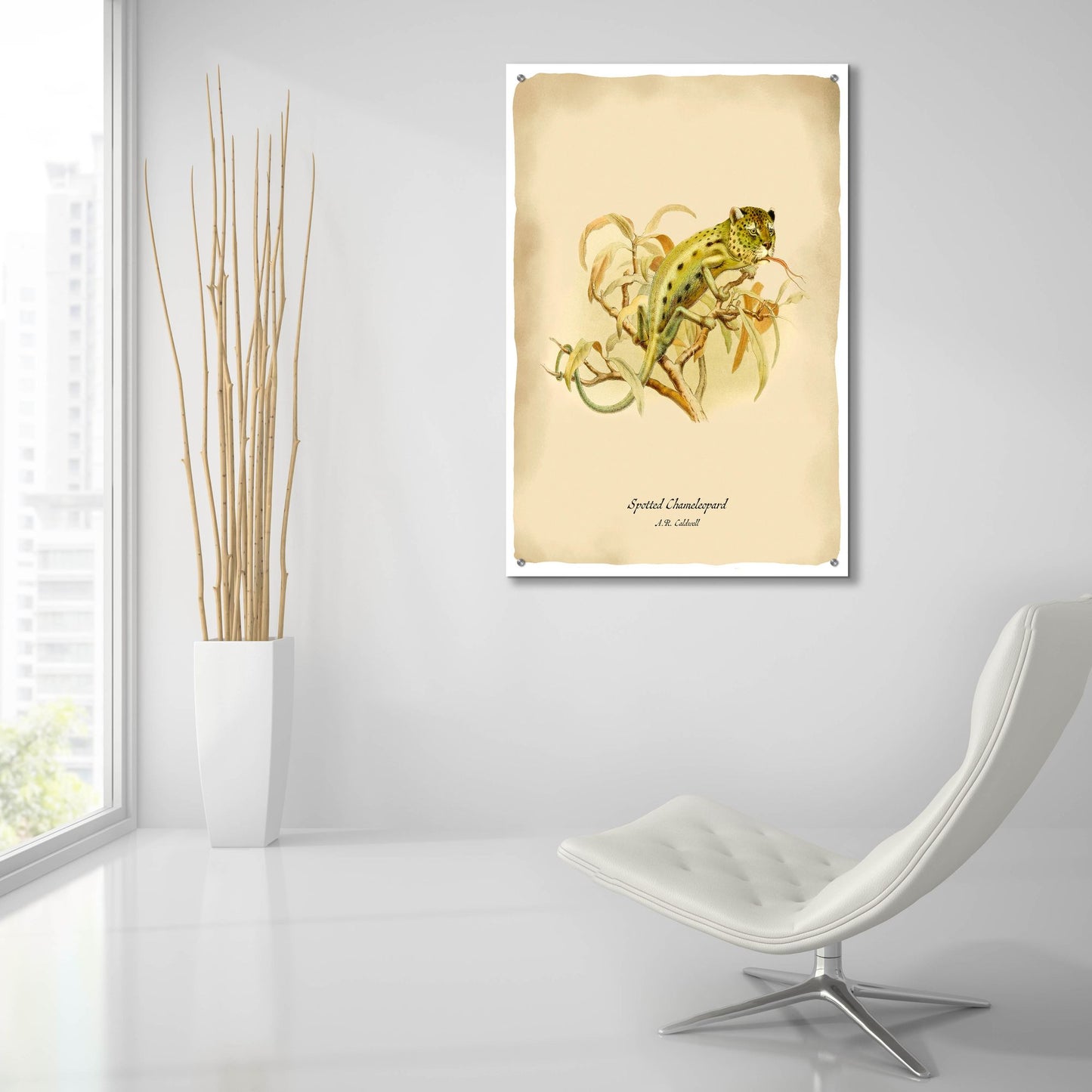 Epic Art 'Chameleopard' by Angela Tannehill, Acrylic Glass Wall Art,24x36