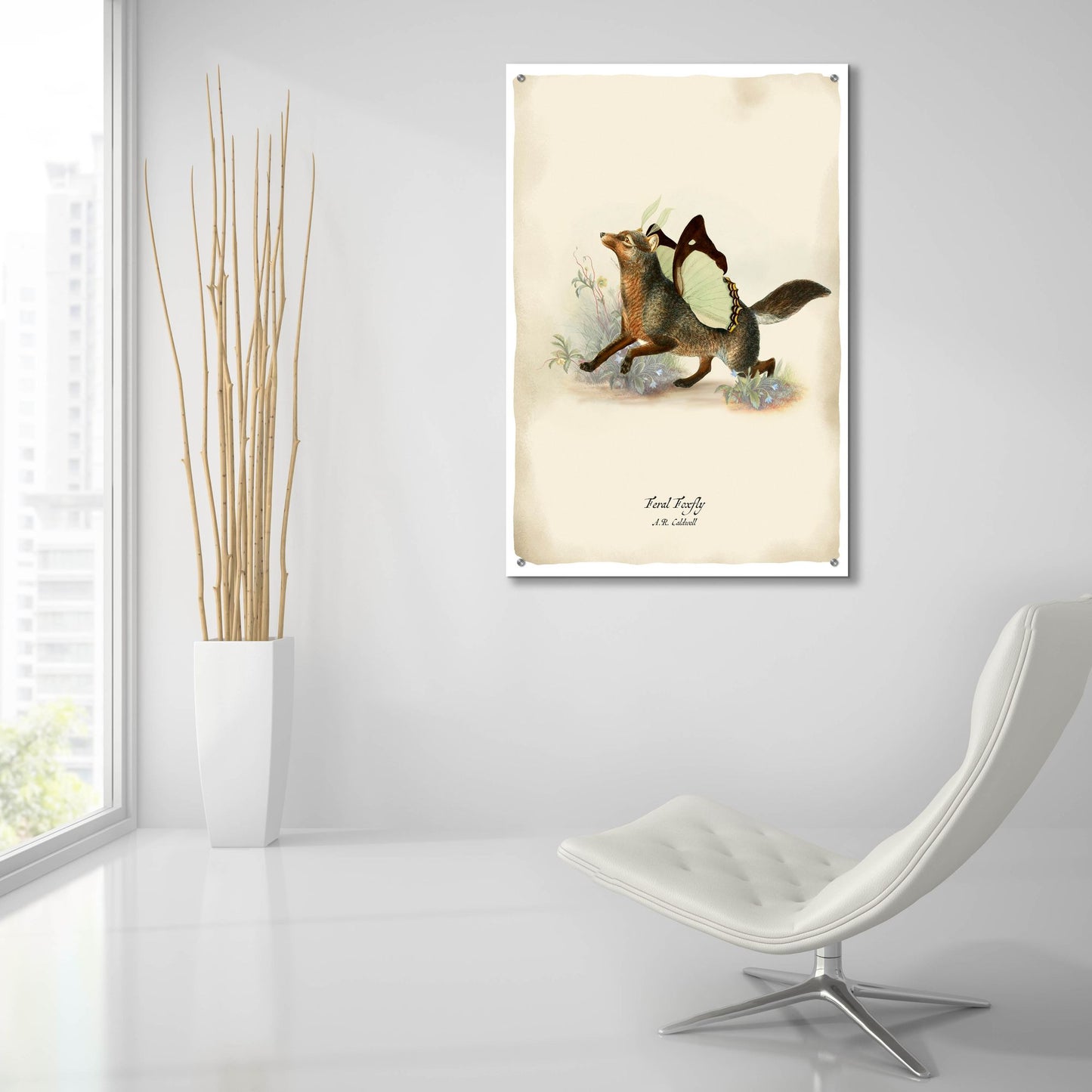 Epic Art 'Foxfly' by Angela Tannehill, Acrylic Glass Wall Art,24x36