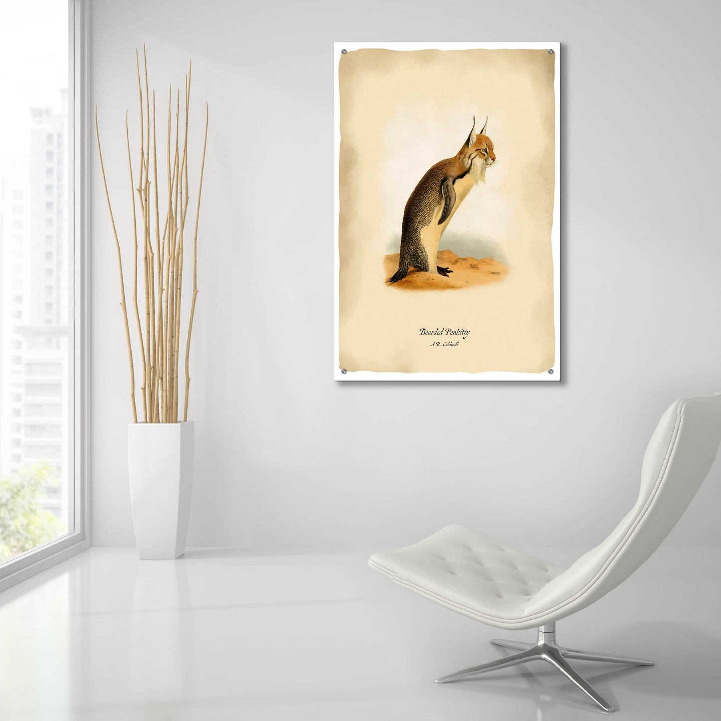 Epic Art 'Pen-Kitty' by Angela Tannehill, Acrylic Glass Wall Art,24x36