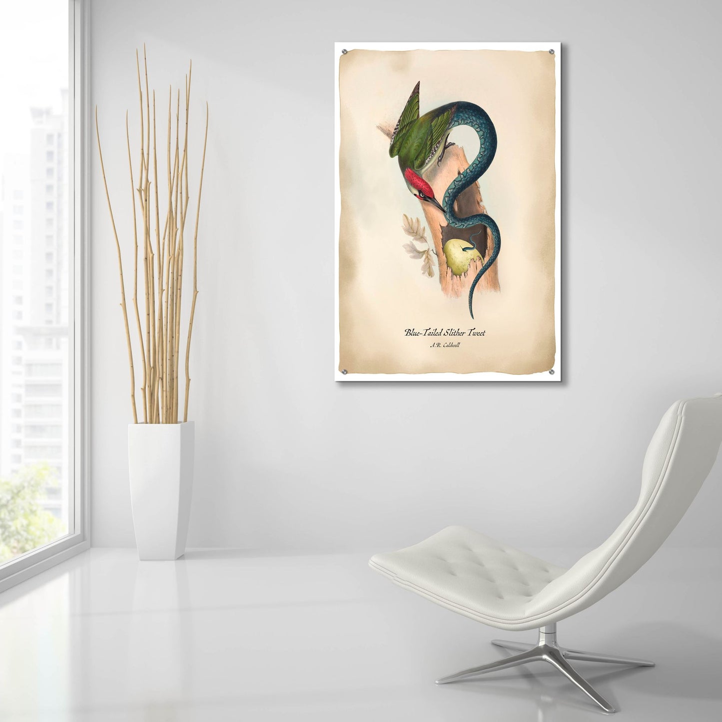 Epic Art 'Slithertweet' by Angela Tannehill, Acrylic Glass Wall Art,24x36