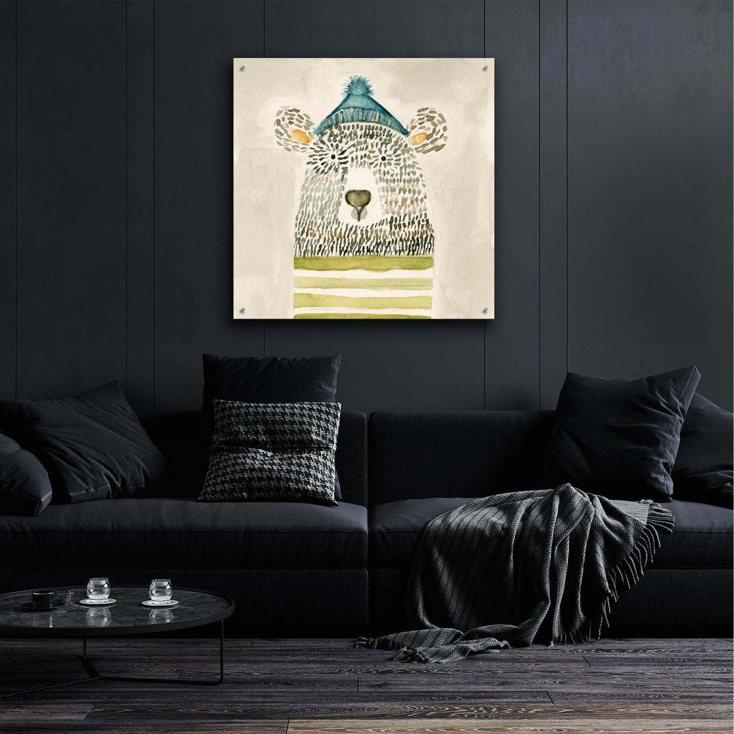 Epic Art 'Chester Bear' by Natalie Timbrook, Acrylic Glass Wall Art,36x36