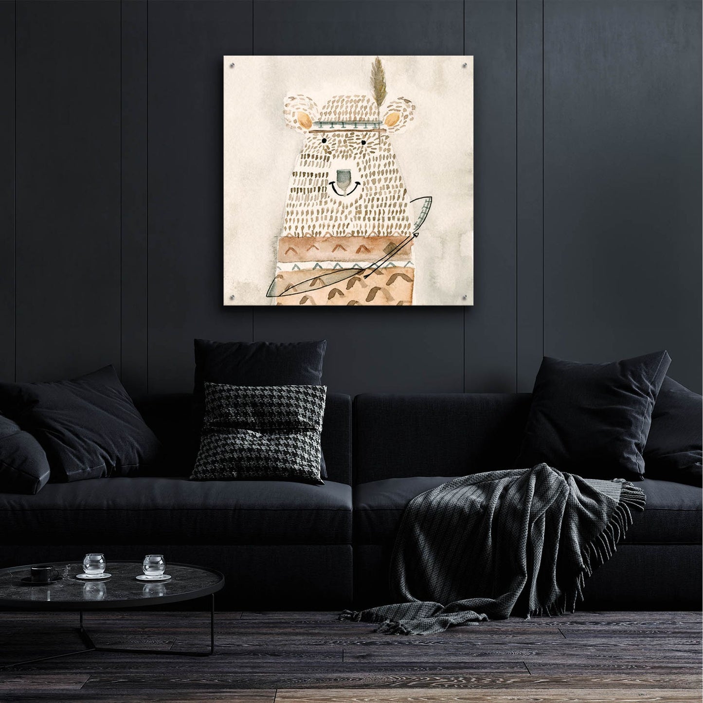 Epic Art 'Native Bear' by Natalie Timbrook, Acrylic Glass Wall Art,36x36