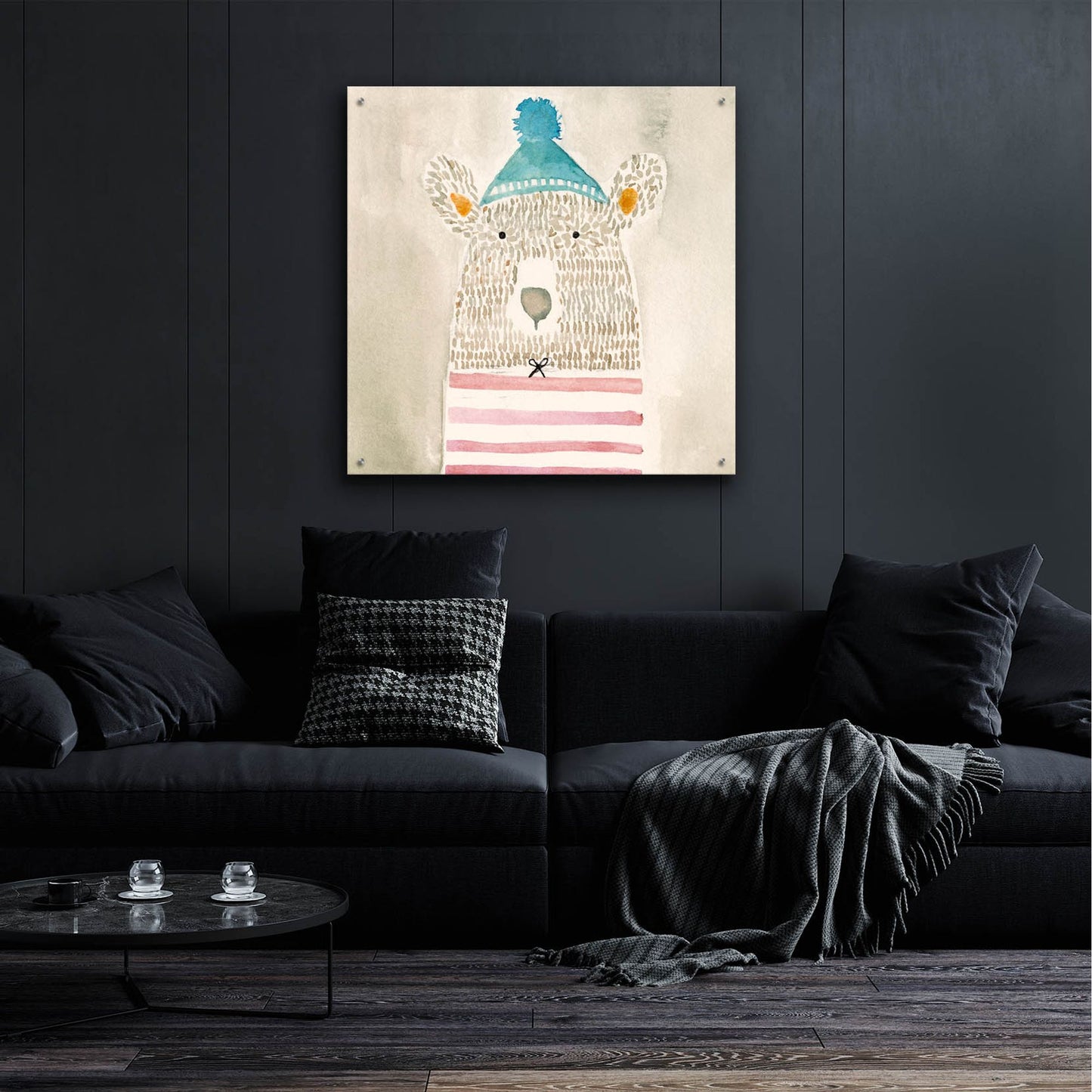 Epic Art 'Rue Bear' by Natalie Timbrook, Acrylic Glass Wall Art,36x36