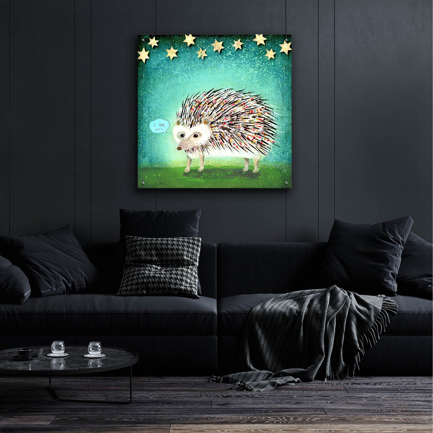 Epic Art 'Porcupine For Thomas' by Judy Verhoeven, Acrylic Glass Wall Art,36x36