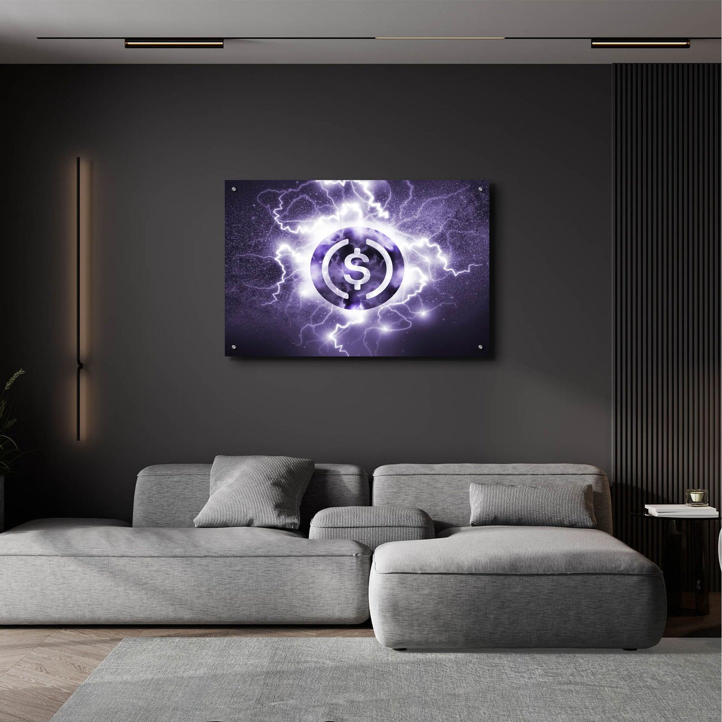 Epic Art 'Crypto Eclipse Usdc' by Epic Portfolio, Acrylic Glass Wall Art,36x24