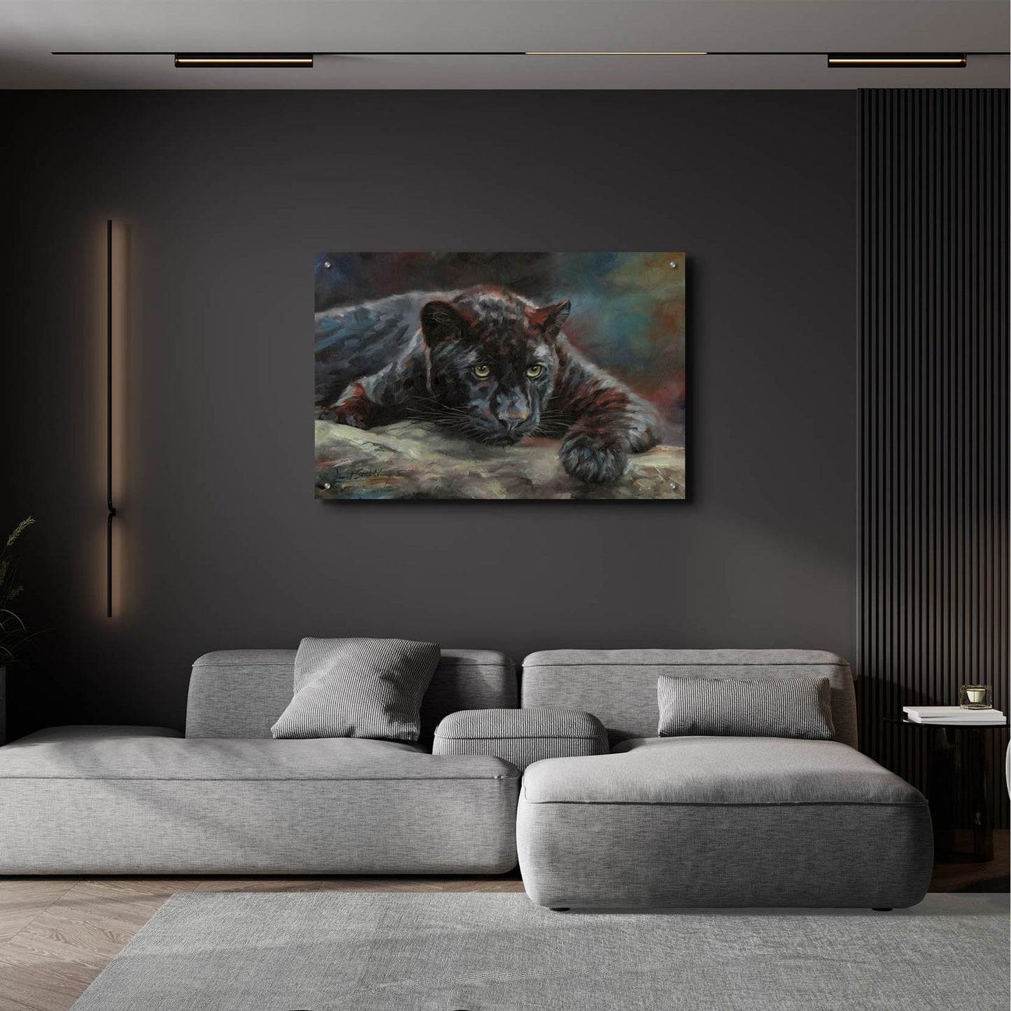 Epic Art 'Black Panther 42 by David Stribbling, Acrylic Glass Wall Art,36x24