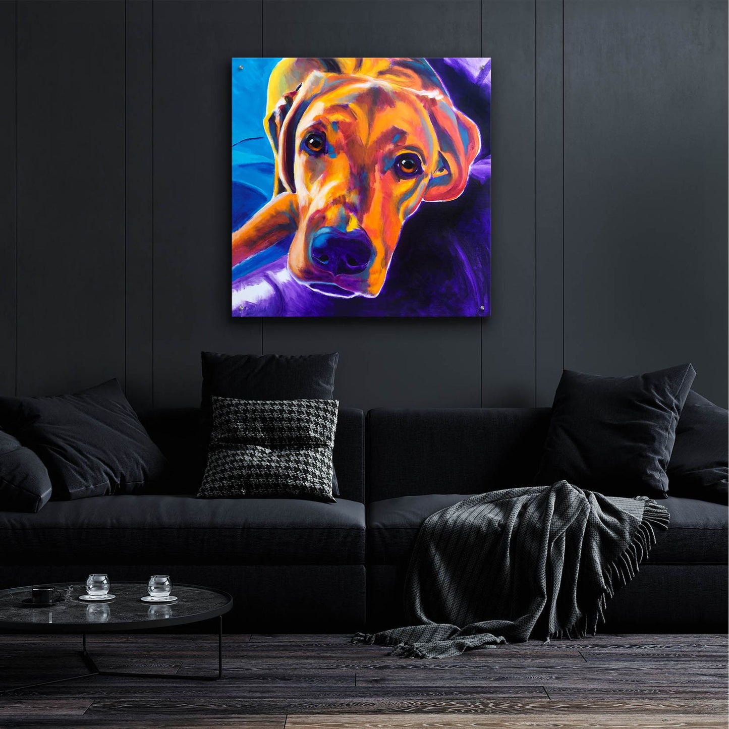 Epic Art 'Lab - Lil Bear2 by Dawg Painter, Acrylic Glass Wall Art,36x36