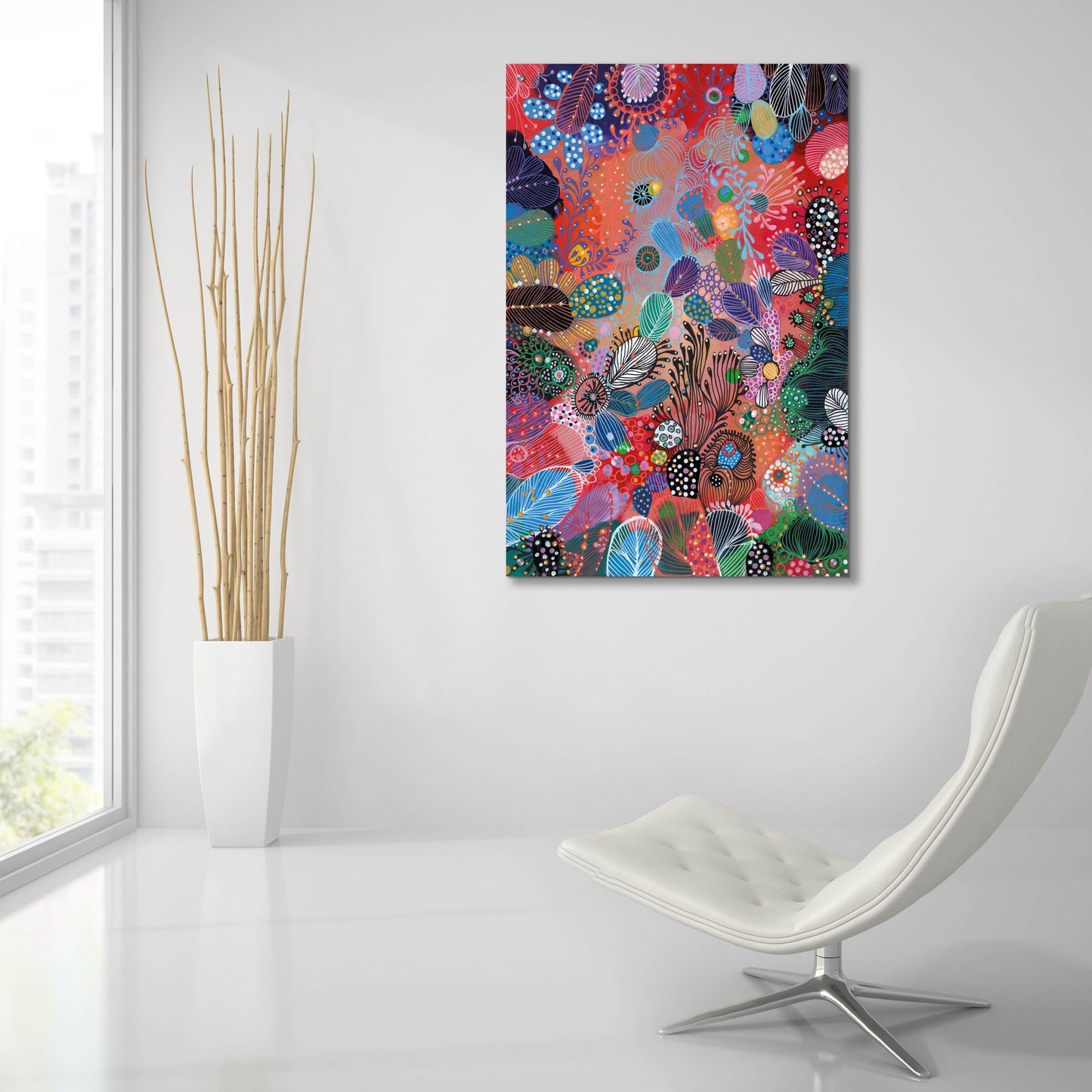 Epic Art 'Botanicals2 by Noemi Ibarz, Acrylic Glass Wall Art,24x36