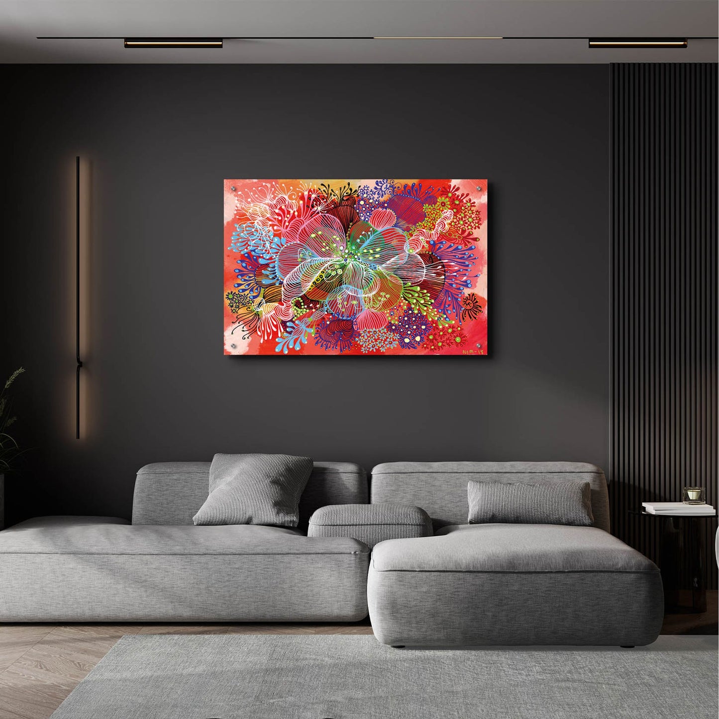 Epic Art 'Peachy2 by Noemi Ibarz, Acrylic Glass Wall Art,36x24