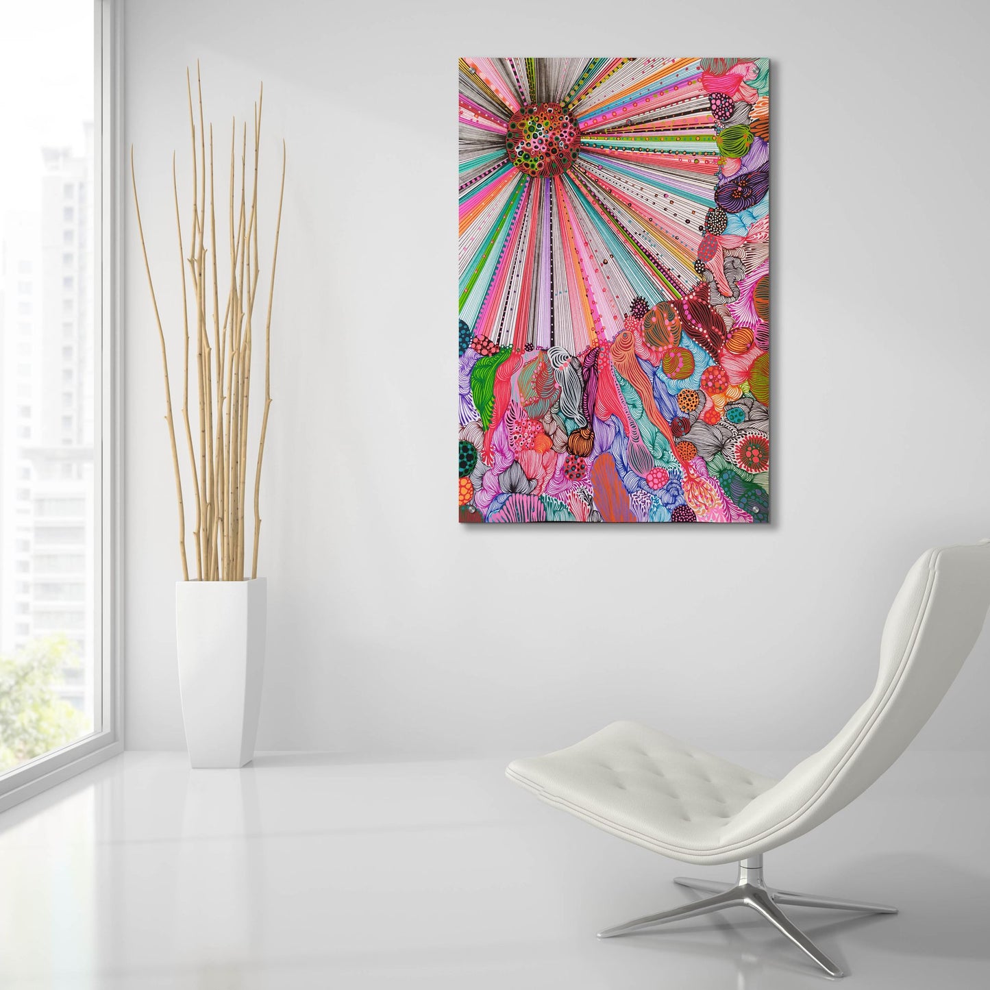 Epic Art 'Light Burst2 by Noemi Ibarz, Acrylic Glass Wall Art,24x36