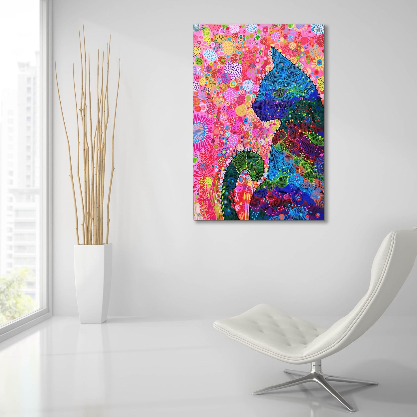 Epic Art 'Cat Silhouette2 by Noemi Ibarz, Acrylic Glass Wall Art,24x36