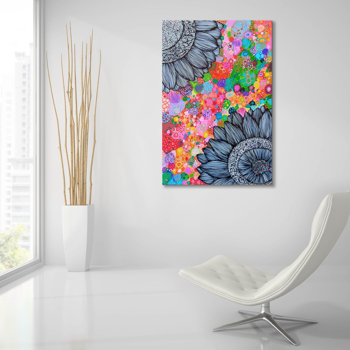 Epic Art 'Sunflowers2 by Noemi Ibarz, Acrylic Glass Wall Art,24x36