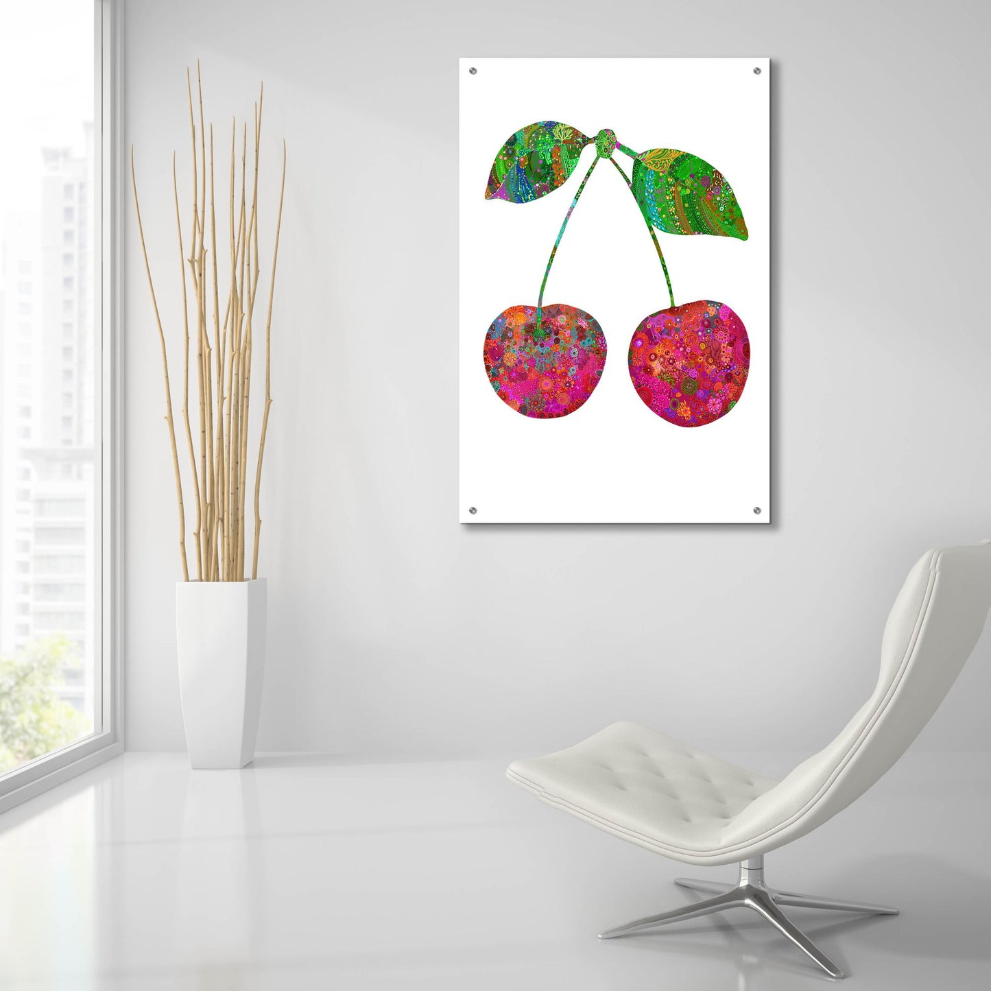 Epic Art 'Cherry2 by Noemi Ibarz, Acrylic Glass Wall Art,24x36