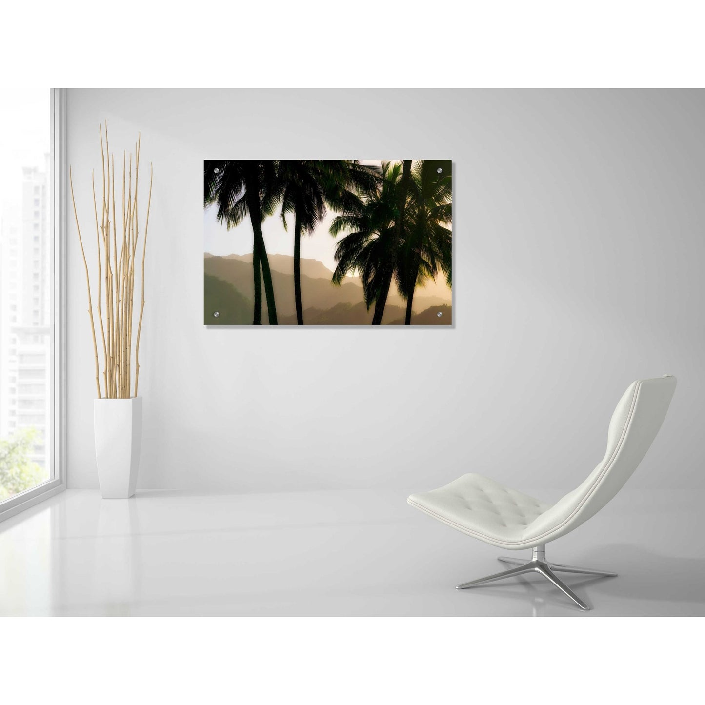 Epic Art 'Misty Palms II' by Dennis Frates, Acrylic Glass Wall Art,36x24
