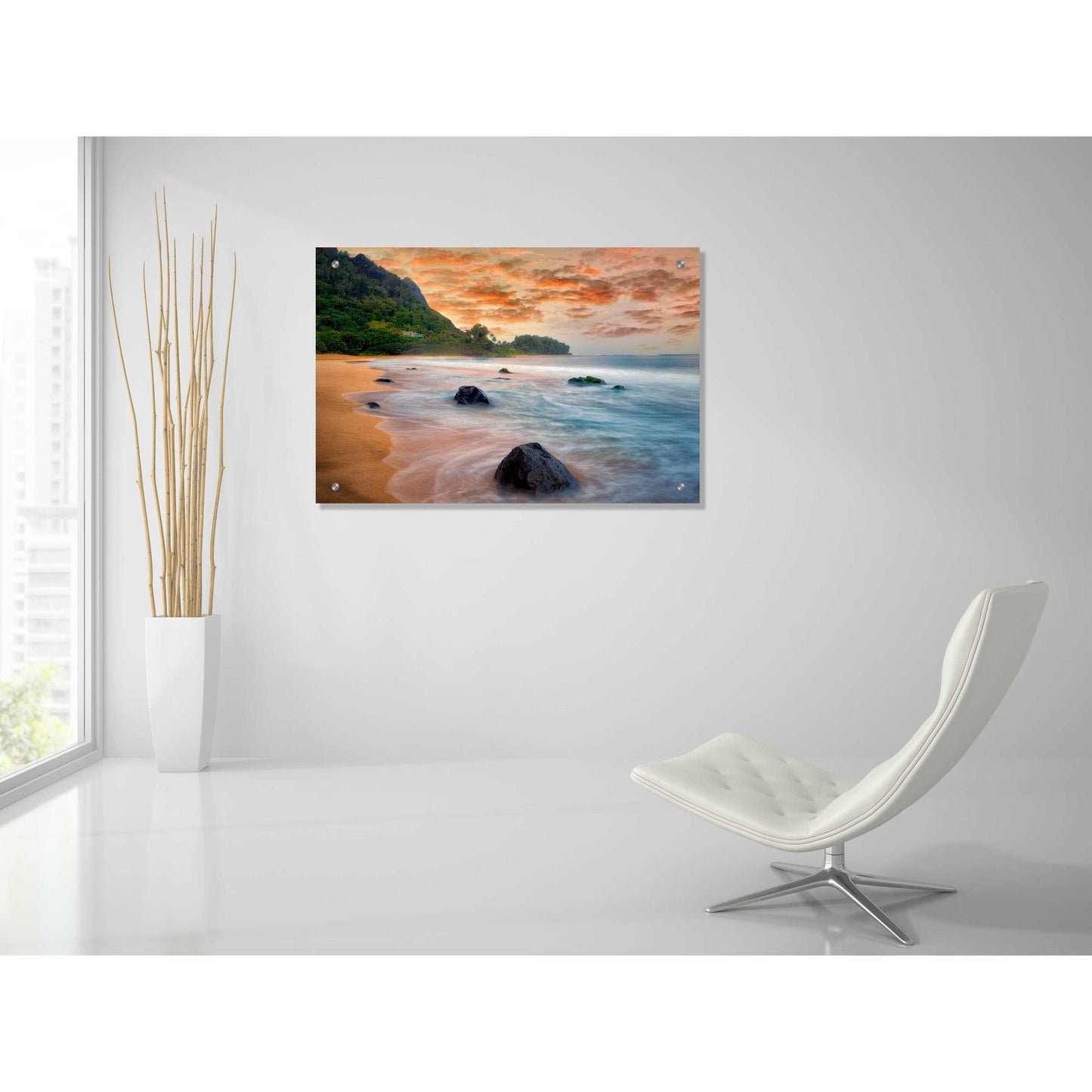 Epic Art 'Peachy Keen' by Dennis Frates, Acrylic Glass Wall Art,36x24