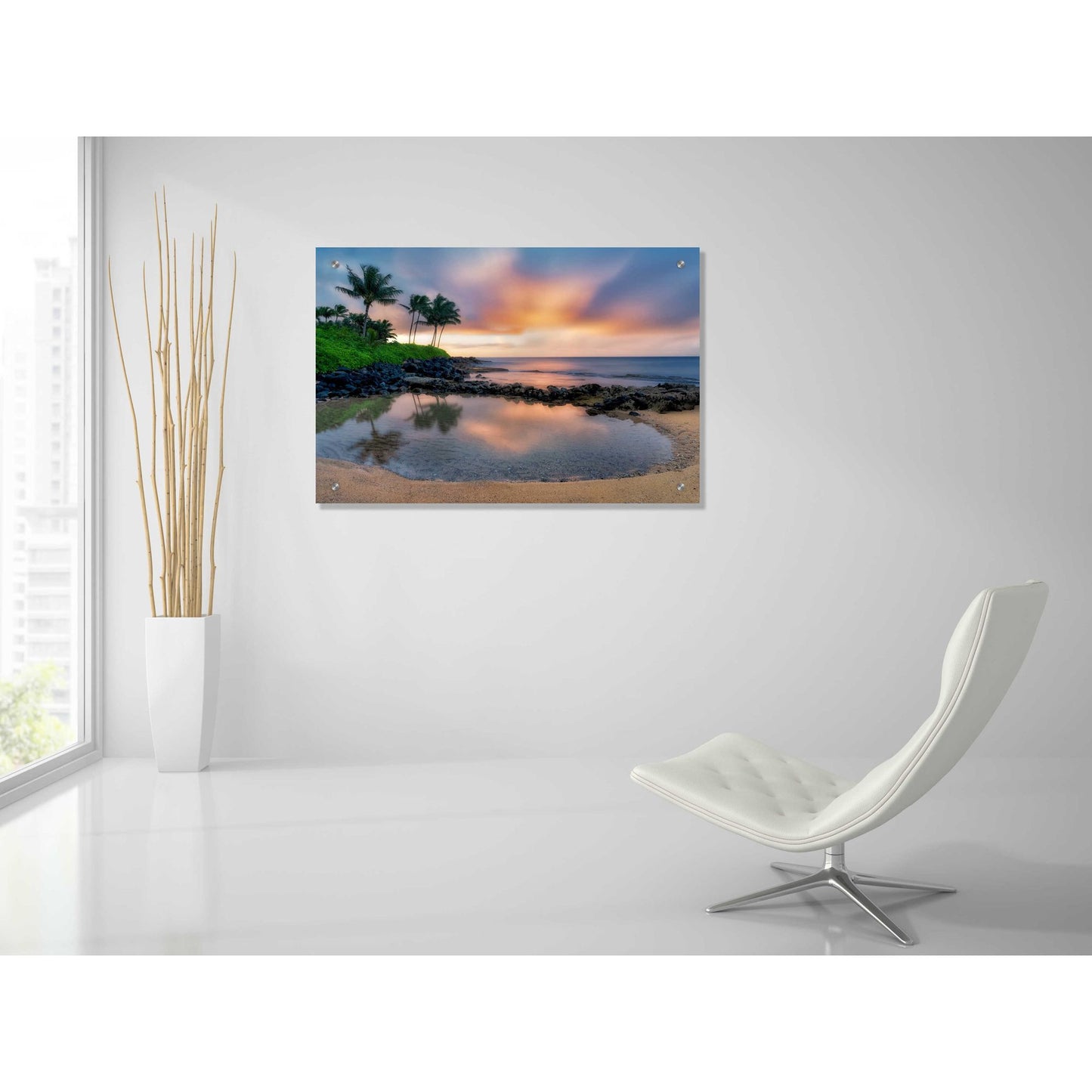 Epic Art 'Sunset Cove II' by Dennis Frates, Acrylic Glass Wall Art,36x24