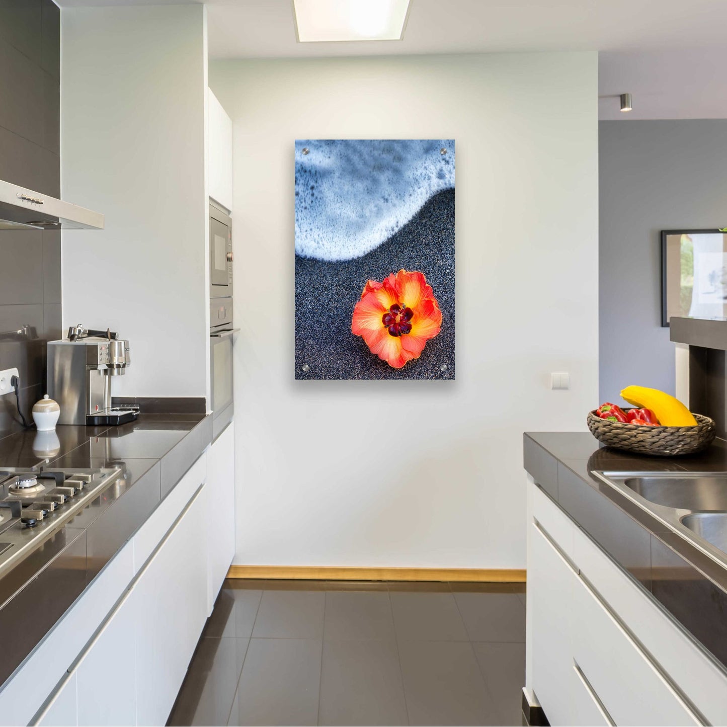 Epic Art 'Beach Floral' by Dennis Frates, Acrylic Glass Wall Art,24x36