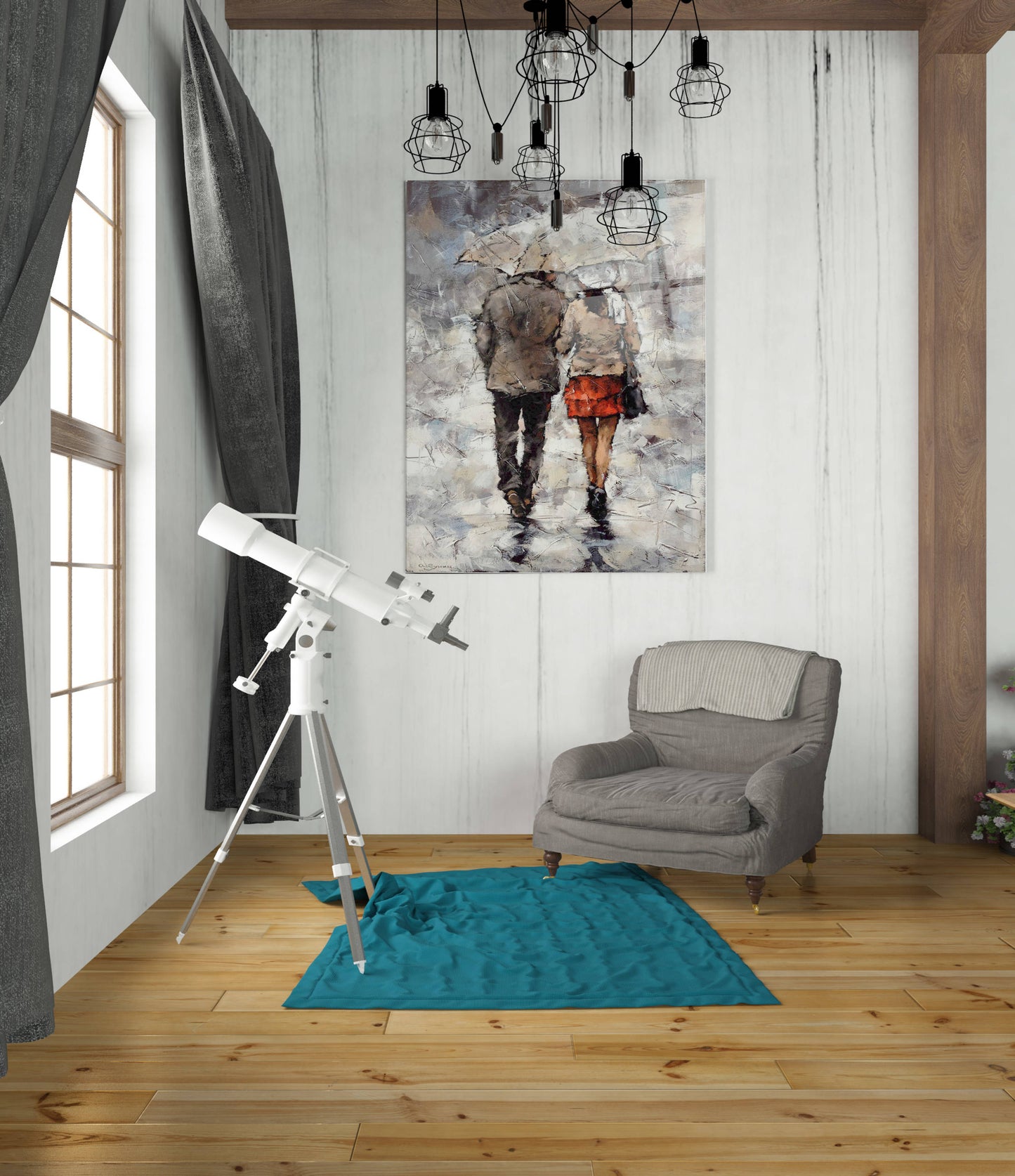 Epic Art 'Under The Umbrella' by Alexander Gunin, Acrylic Glass Wall Art,24x36