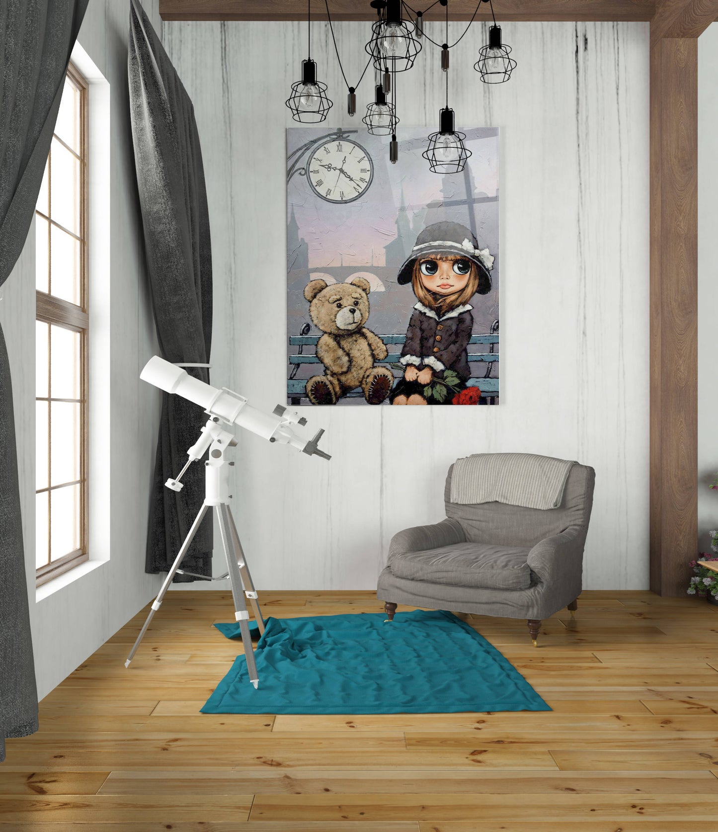 Epic Art 'Appointment with Bear' by Alexander Gunin, Acrylic Glass Wall Art,24x36