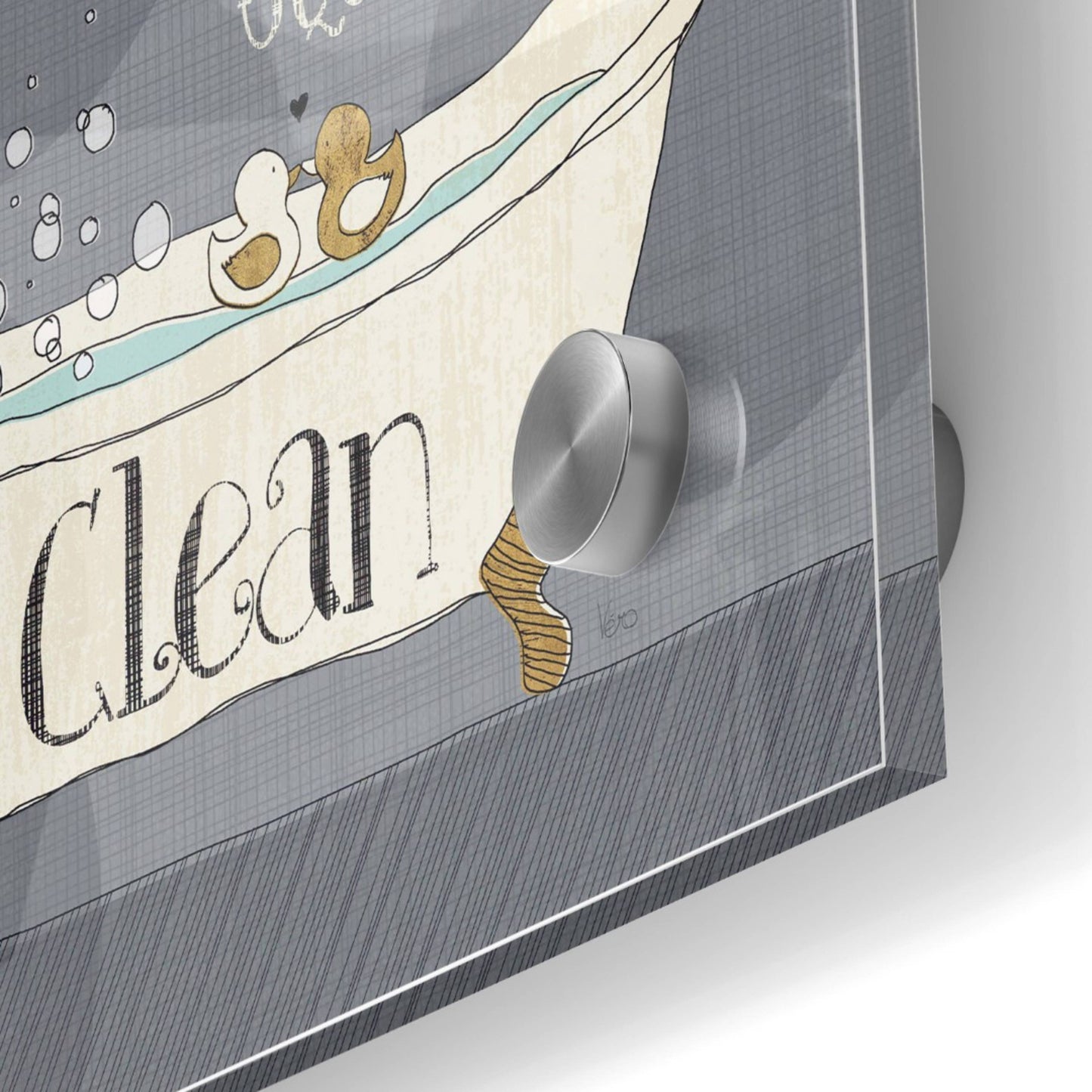 Epic Art 'Squeaky Clean I' by Veronique Charron, Acrylic Glass Wall Art,36x36