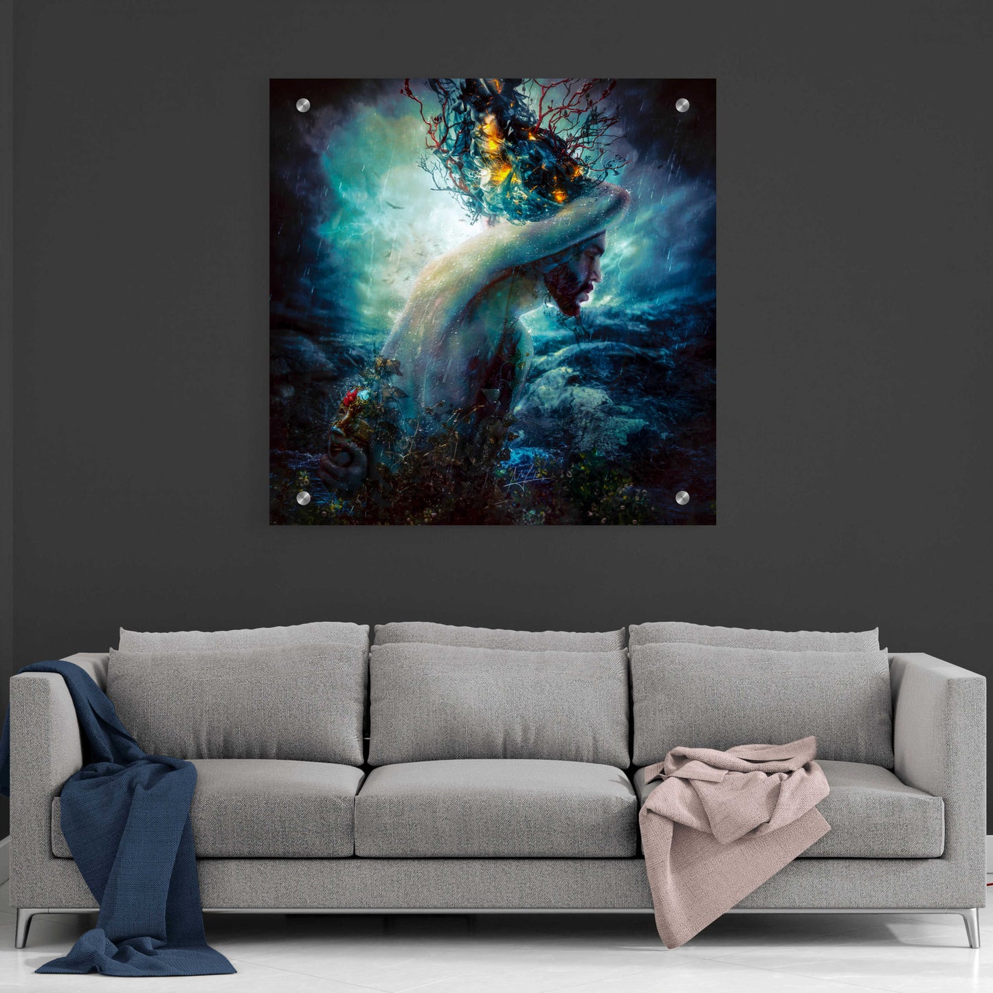 Epic Art 'Charade' by Mario Sanchez Nevado, Acrylic Glass Wall Art,36x36