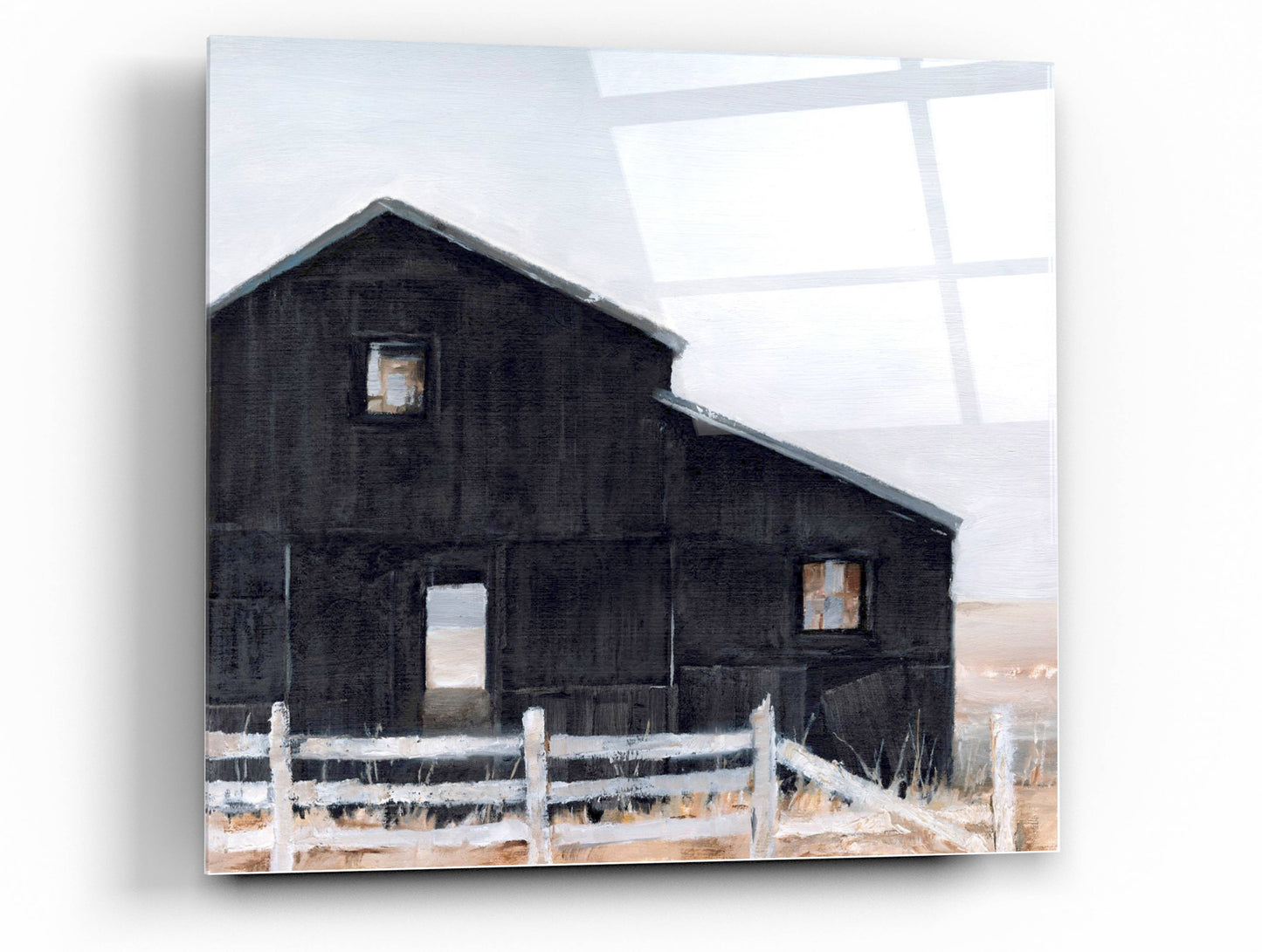 Epic Art 'Black Barn I' by Ethan Harper Acrylic Glass Wall Art