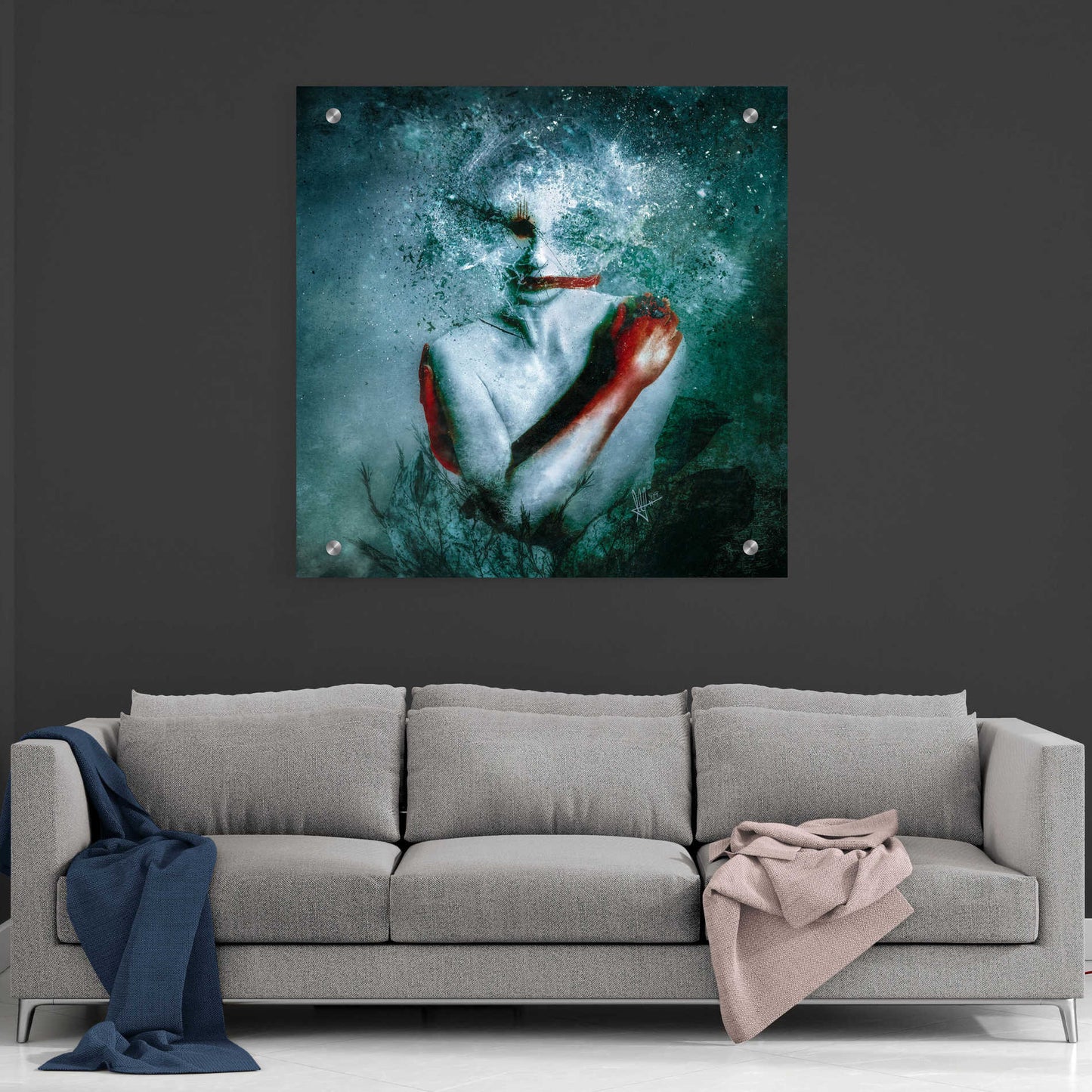 Epic Art '(Blooming) Protection' by Mario Sanchez Nevado, Acrylic Glass Wall Art,36x36