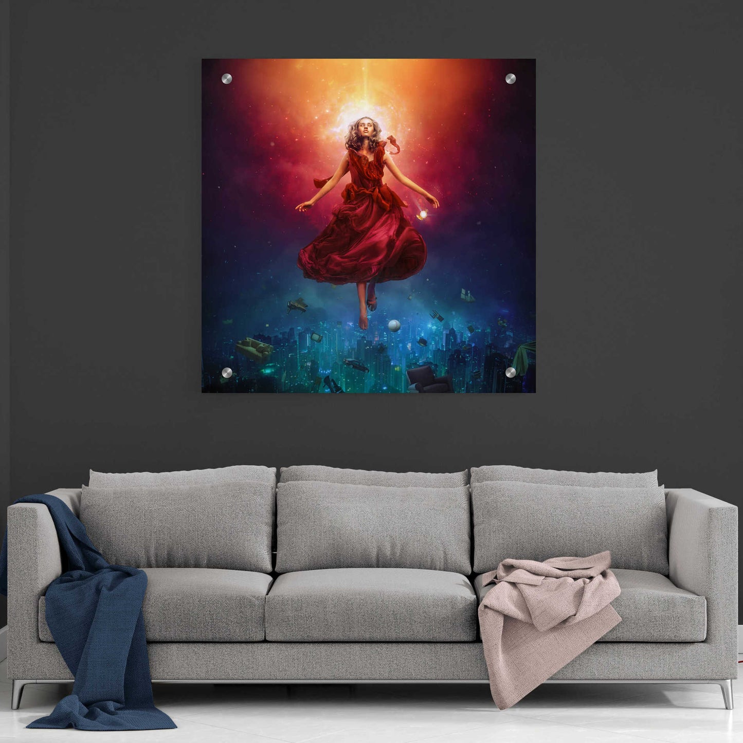 Epic Art 'Elevate' by Mario Sanchez Nevado, Acrylic Glass Wall Art,36x36