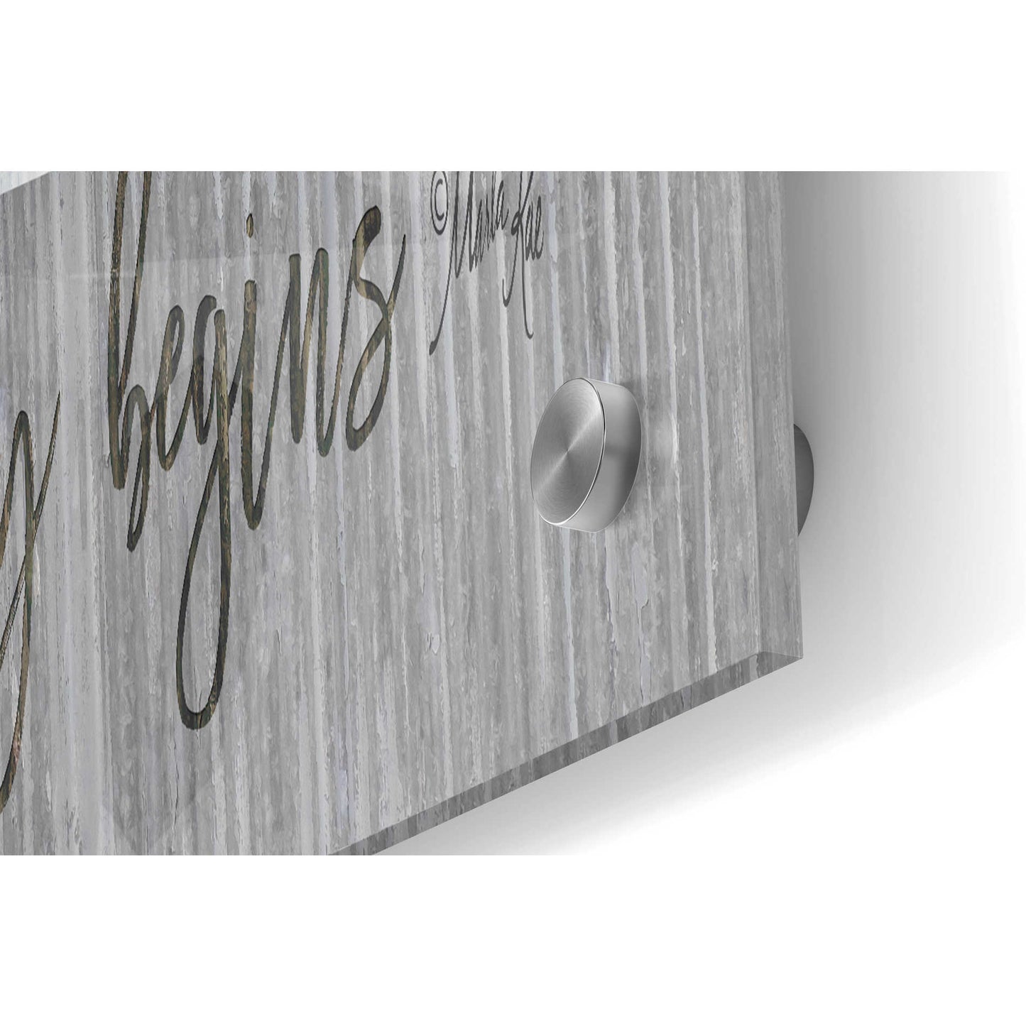 Epic Art 'Home - Where Our Story Begins' by Marla Rae, Acrylic Glass Wall Art,48x16