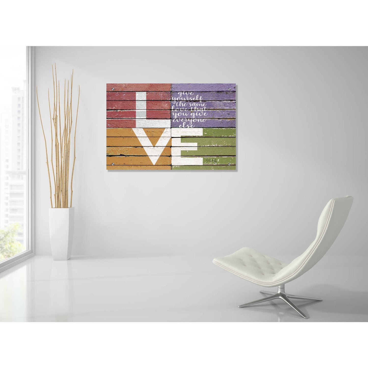 Epic Art 'Give Yourself the Same Love' by Marla Rae, Acrylic Glass Wall Art,36x24