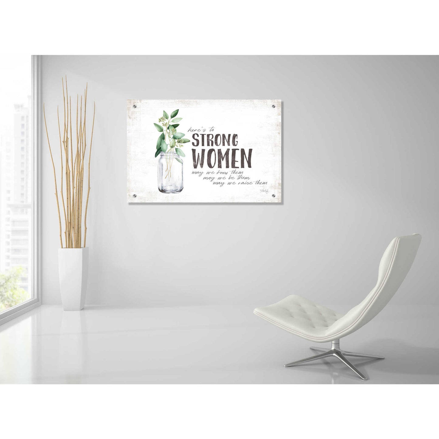 Epic Art 'Here's to Strong Women' by Marla Rae, Acrylic Glass Wall Art,36x24