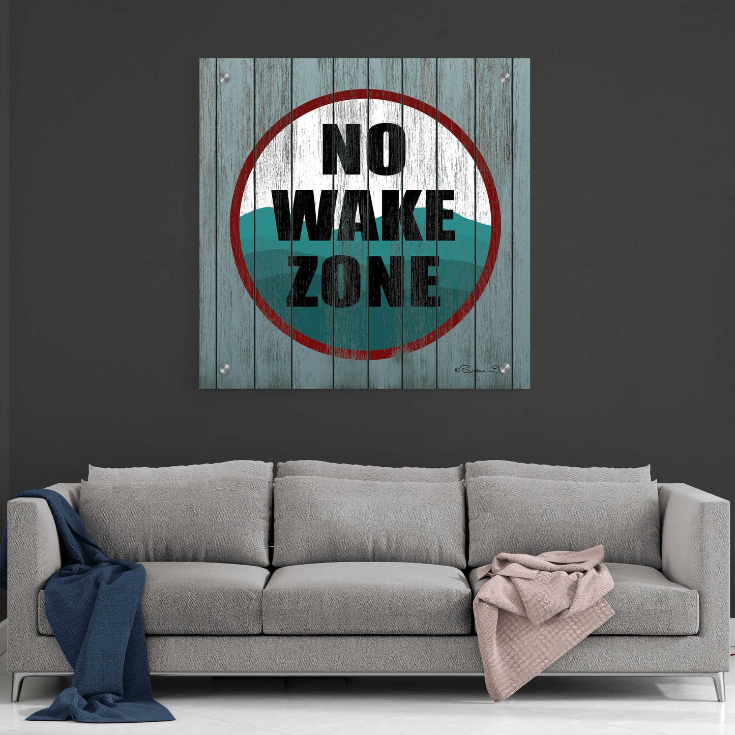 Epic Art 'No Wake Zone' by Susan Ball, Acrylic Glass Wall Art,36x36