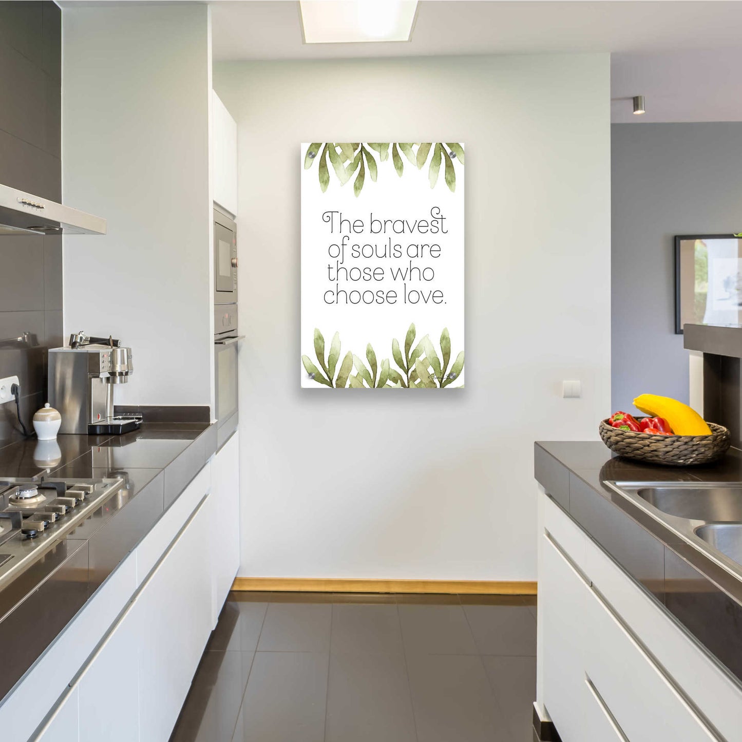 Epic Art 'Greenery Bravest of Souls' by Susan Ball, Acrylic Glass Wall Art,24x36
