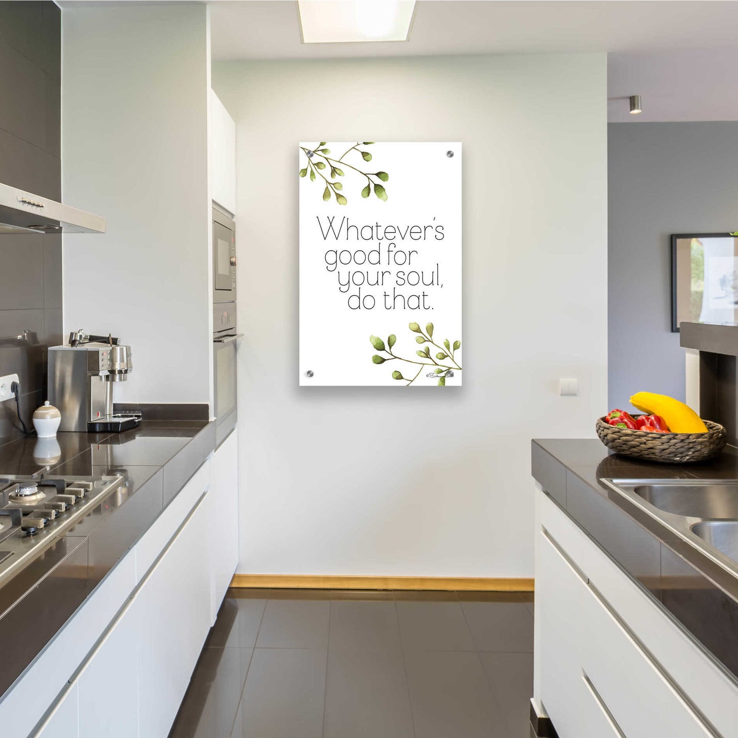 Epic Art 'Greenery Good for Your Soul' by Susan Ball, Acrylic Glass Wall Art,24x36