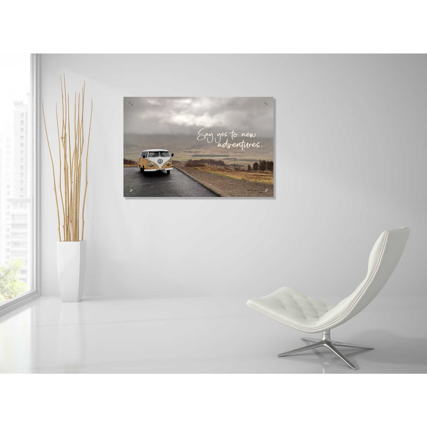 Epic Art 'Say Yes to New Adventure' by Susan Ball, Acrylic Glass Wall Art,36x24