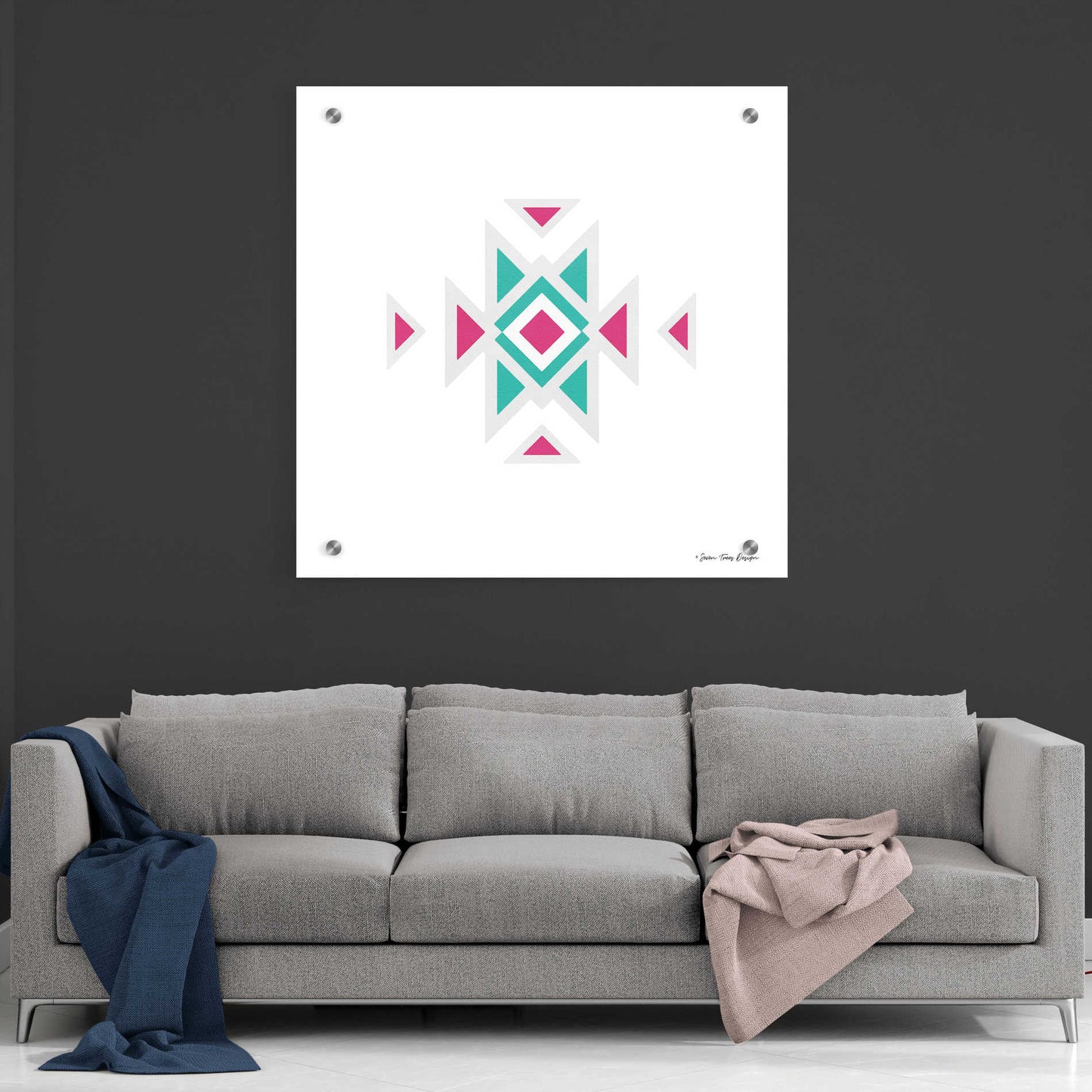 Epic Art 'Watercolor Aztec Art I' by Seven Trees Design, Acrylic Glass Wall Art,36x36