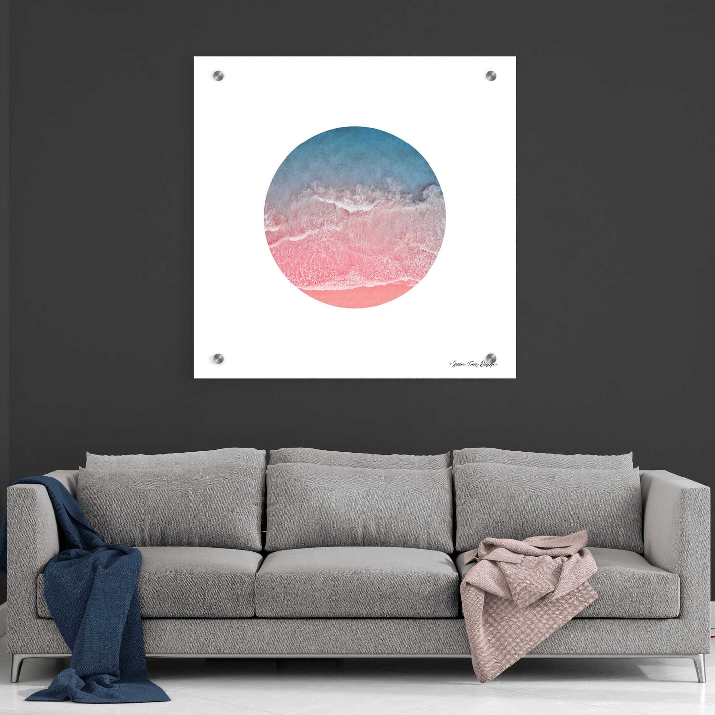 Epic Art 'Ocean Circle' by Seven Trees Design, Acrylic Glass Wall Art,36x36