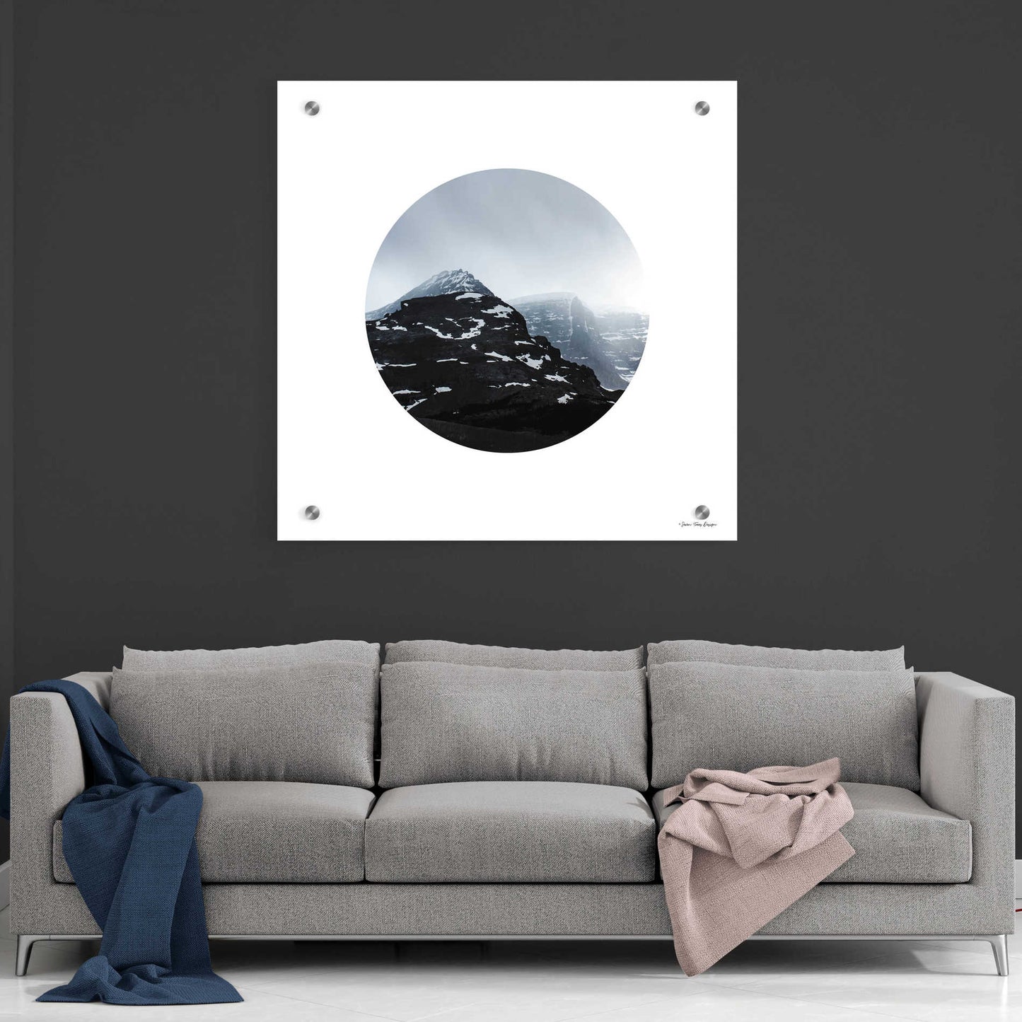 Epic Art 'Snow Mountains' by Seven Trees Design, Acrylic Glass Wall Art,36x36