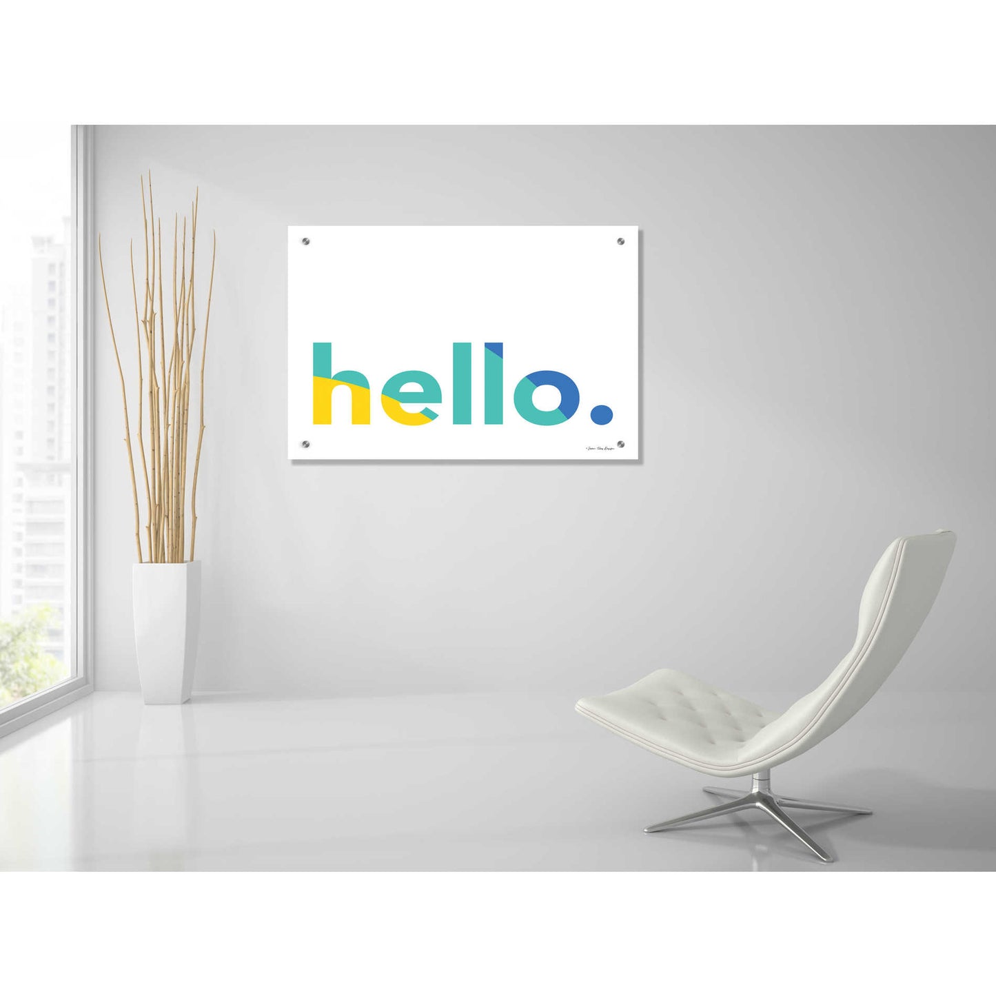 Epic Art 'Hello' by Seven Trees Design, Acrylic Glass Wall Art,36x24