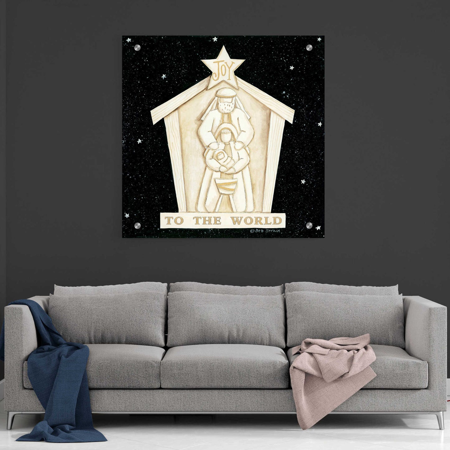 Epic Art 'Joy Manger' by Deb Strain, Acrylic Glass Wall Art,36x36