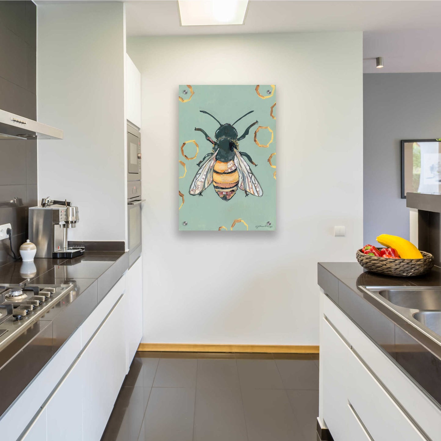 Epic Art 'Bee' by Jessica Mingo, Acrylic Glass Wall Art,24x36