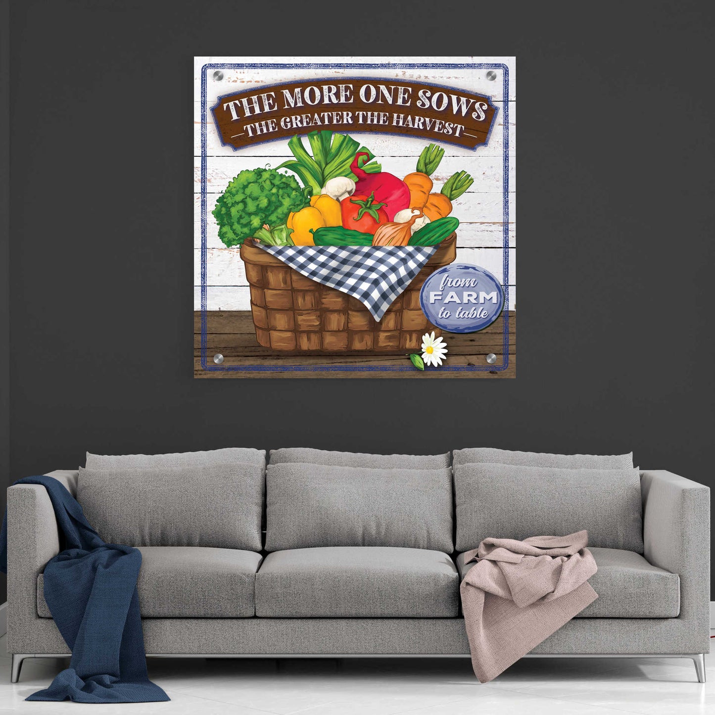 Epic Art 'The More One Sows' by Mollie B, Acrylic Glass Wall Art,36x36