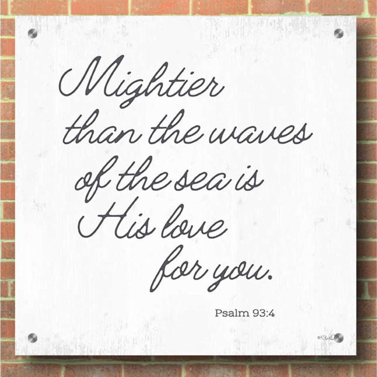 Epic Art 'Mightier than the Waves' by Kate Sherrill, Acrylic Glass Wall Art,36x36