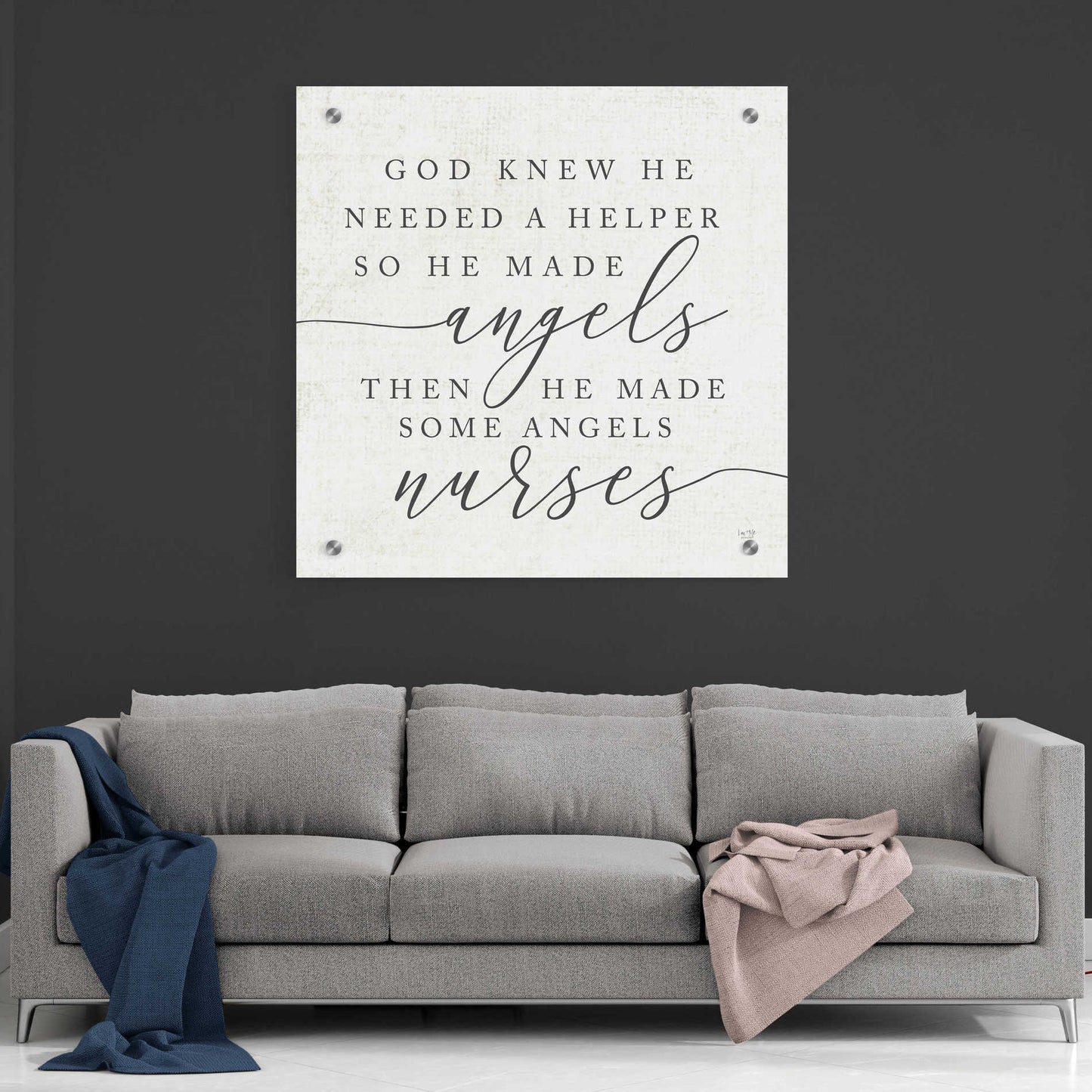 Epic Art 'God Made Angel Nurses' by Lux + Me Designs, Acrylic Glass Wall Art,36x36