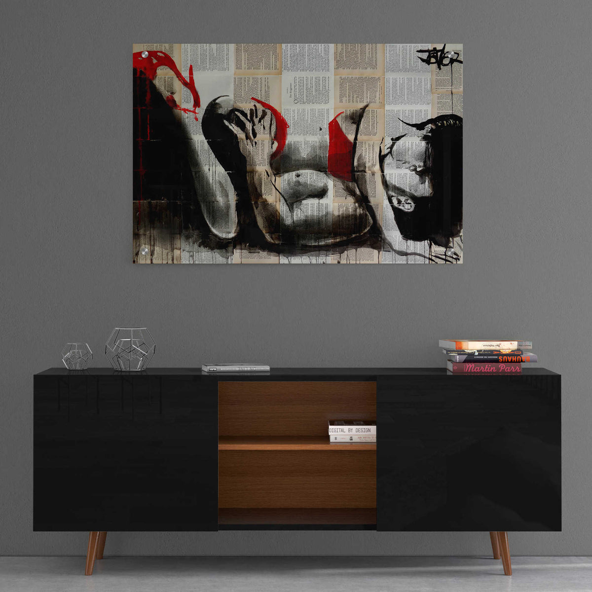 Epic Art 'Lust In Red' by Loui Jover, Acrylic Glass Wall Art,36x24